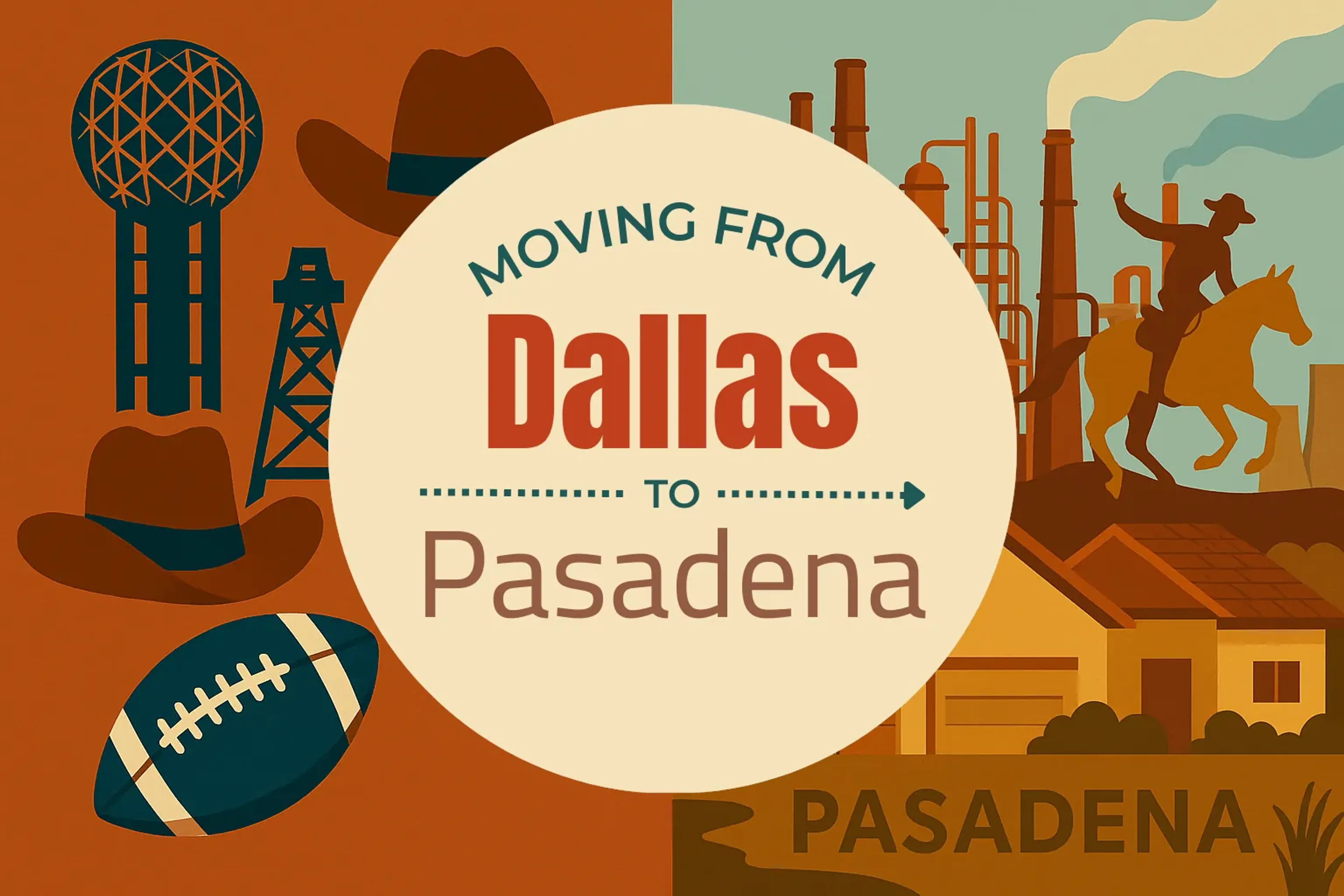 Side-by-side comparison of Dallas to Pasadena moving companies