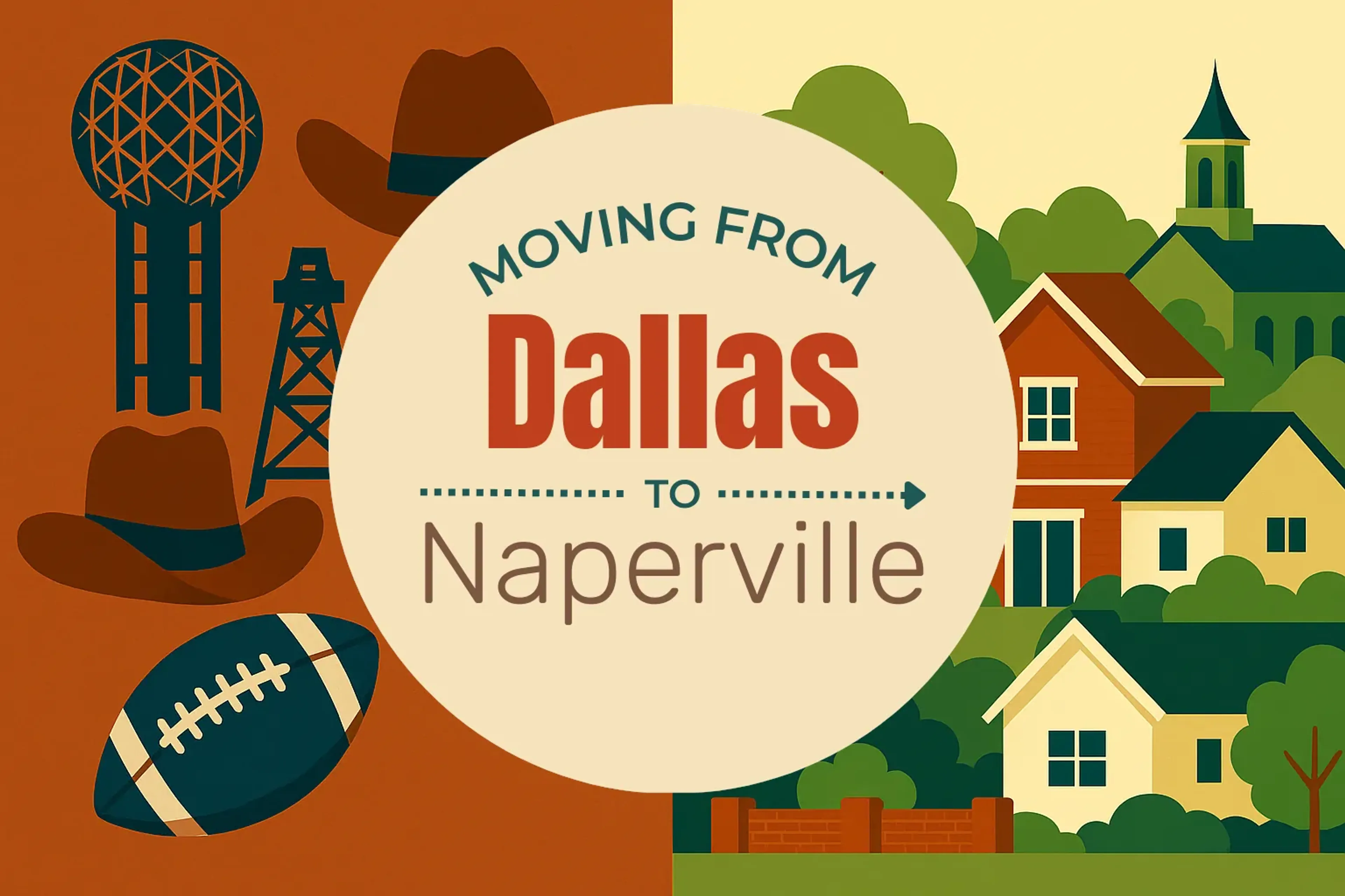 Side-by-side comparison of Dallas to Naperville moving companies