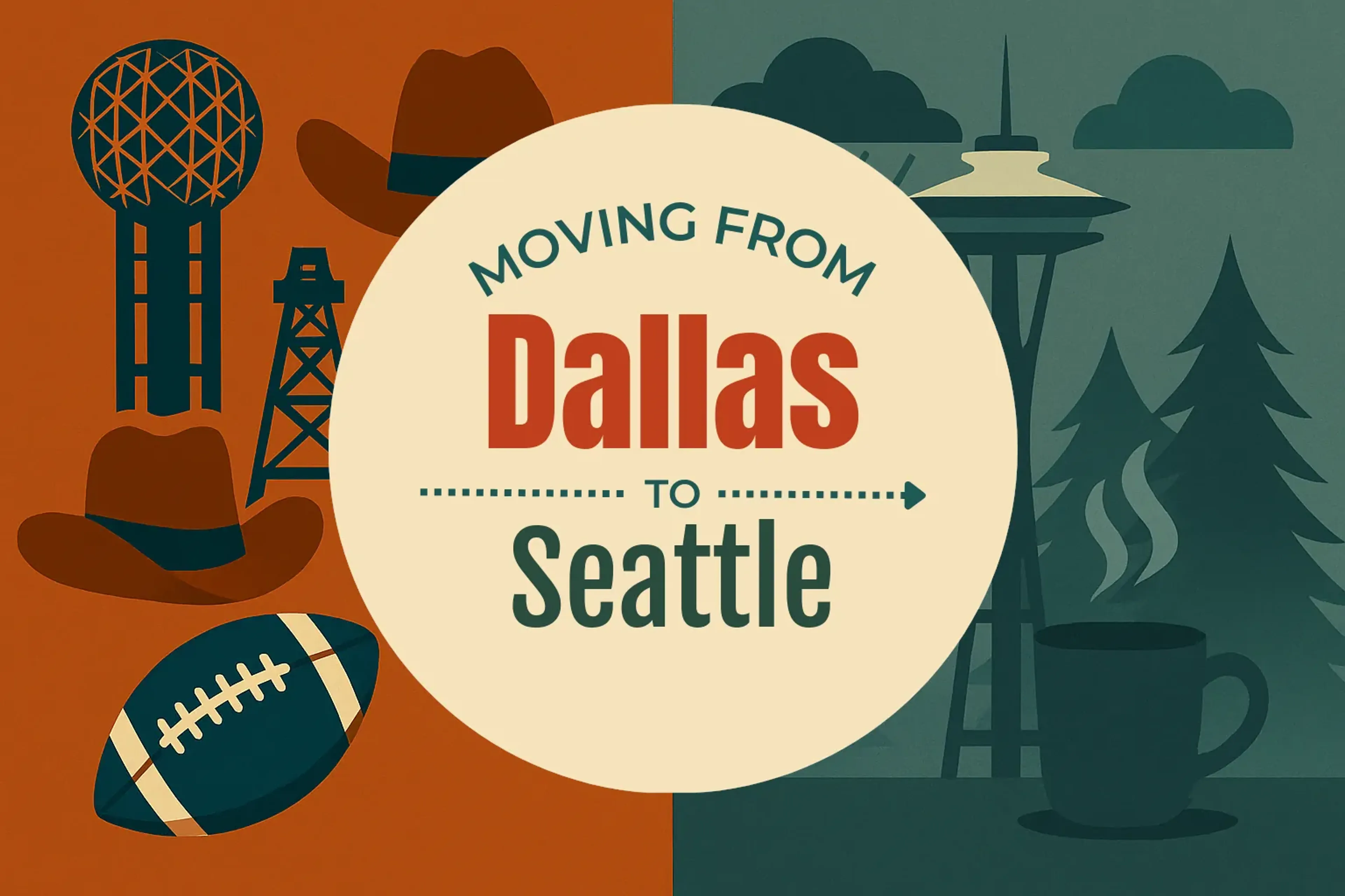 Side-by-side comparison of Dallas to Seattle moving companies