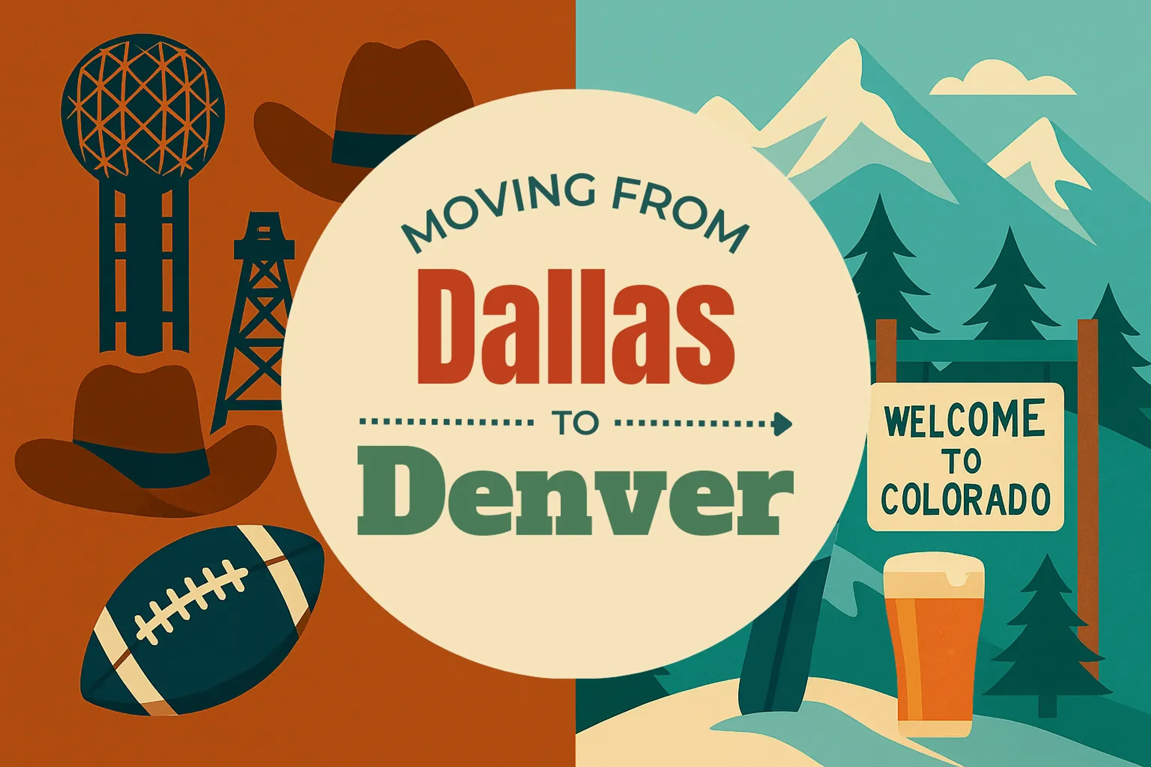 Side-by-side comparison of Dallas to Denver moving companies