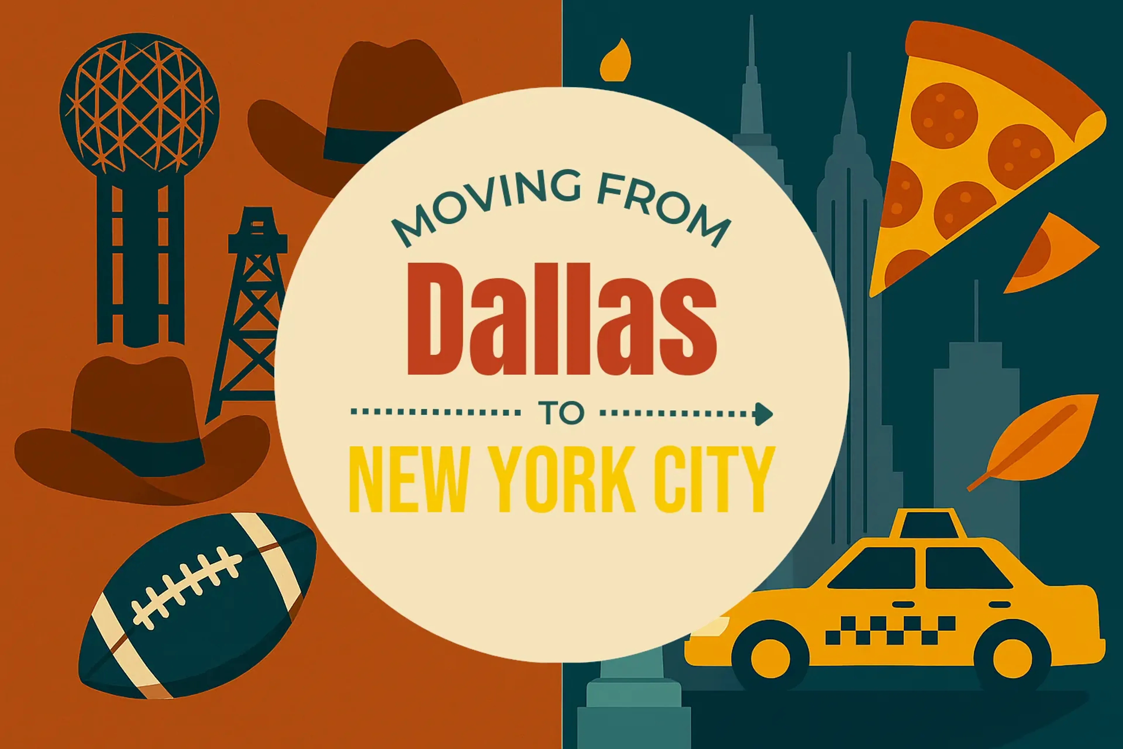 Side-by-side comparison of Dallas to New York City moving companies