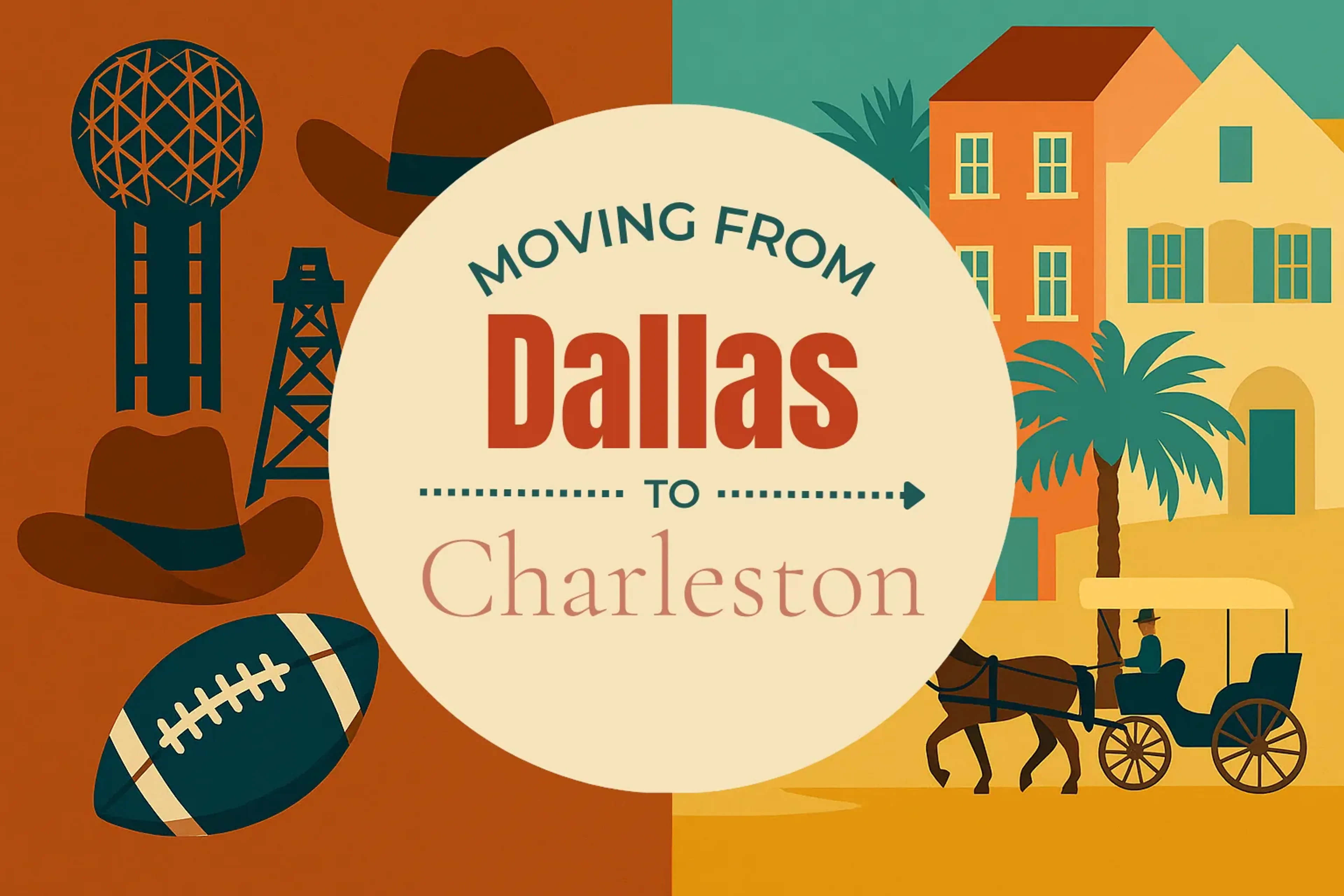 Side-by-side comparison of Dallas to Charleston moving companies