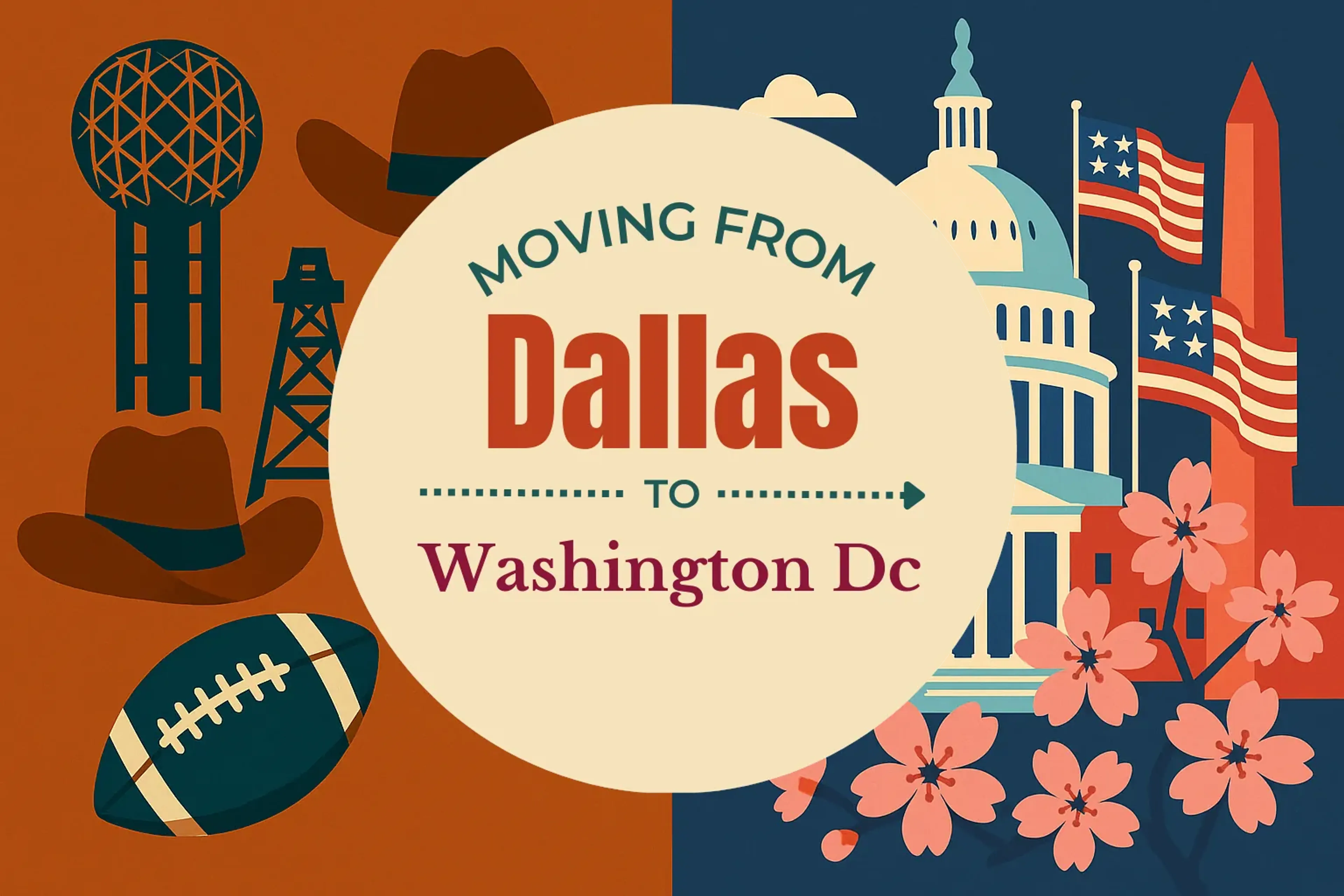 Side-by-side comparison of Dallas to Washington DC moving companies