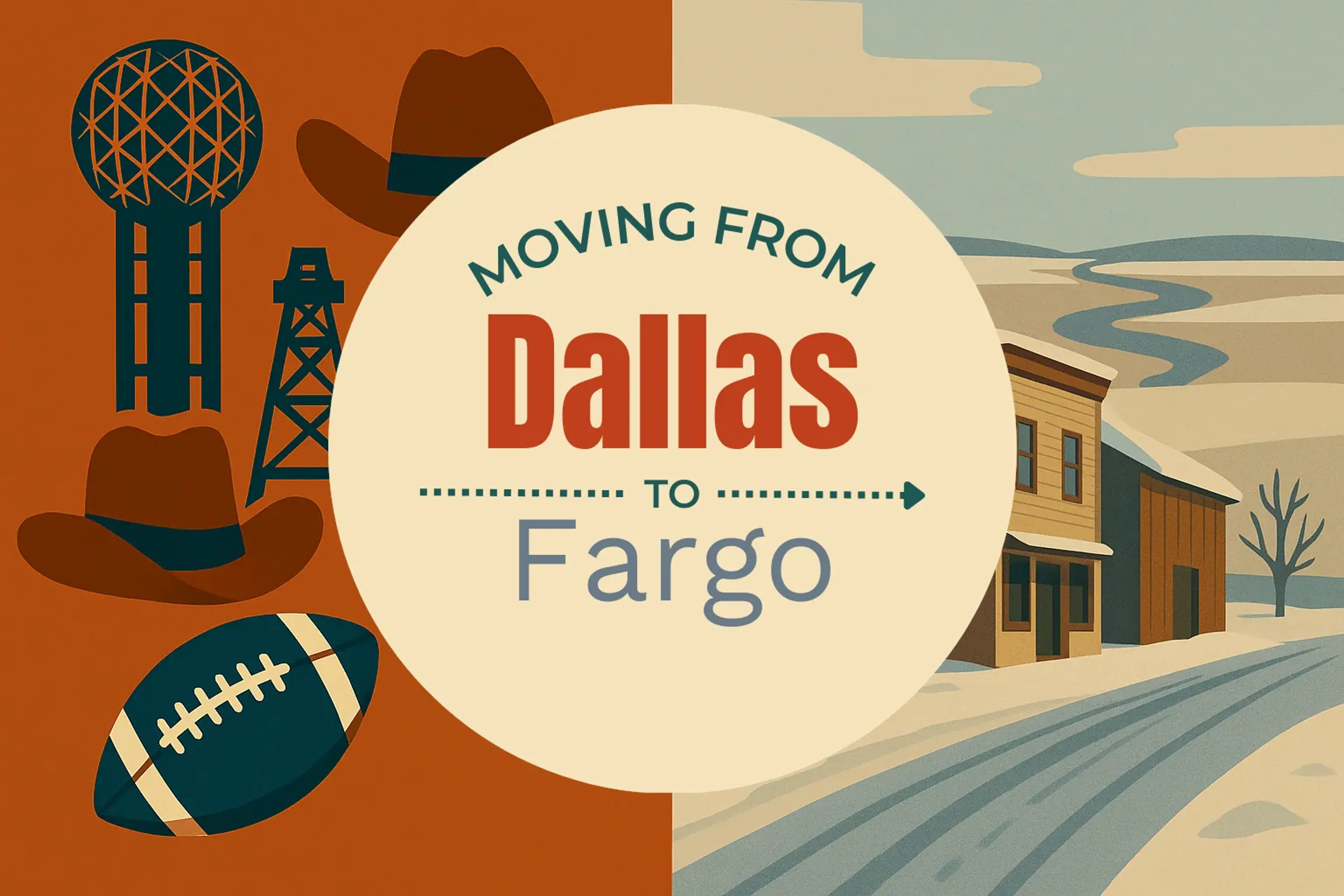 Side-by-side comparison of Dallas to Fargo moving companies