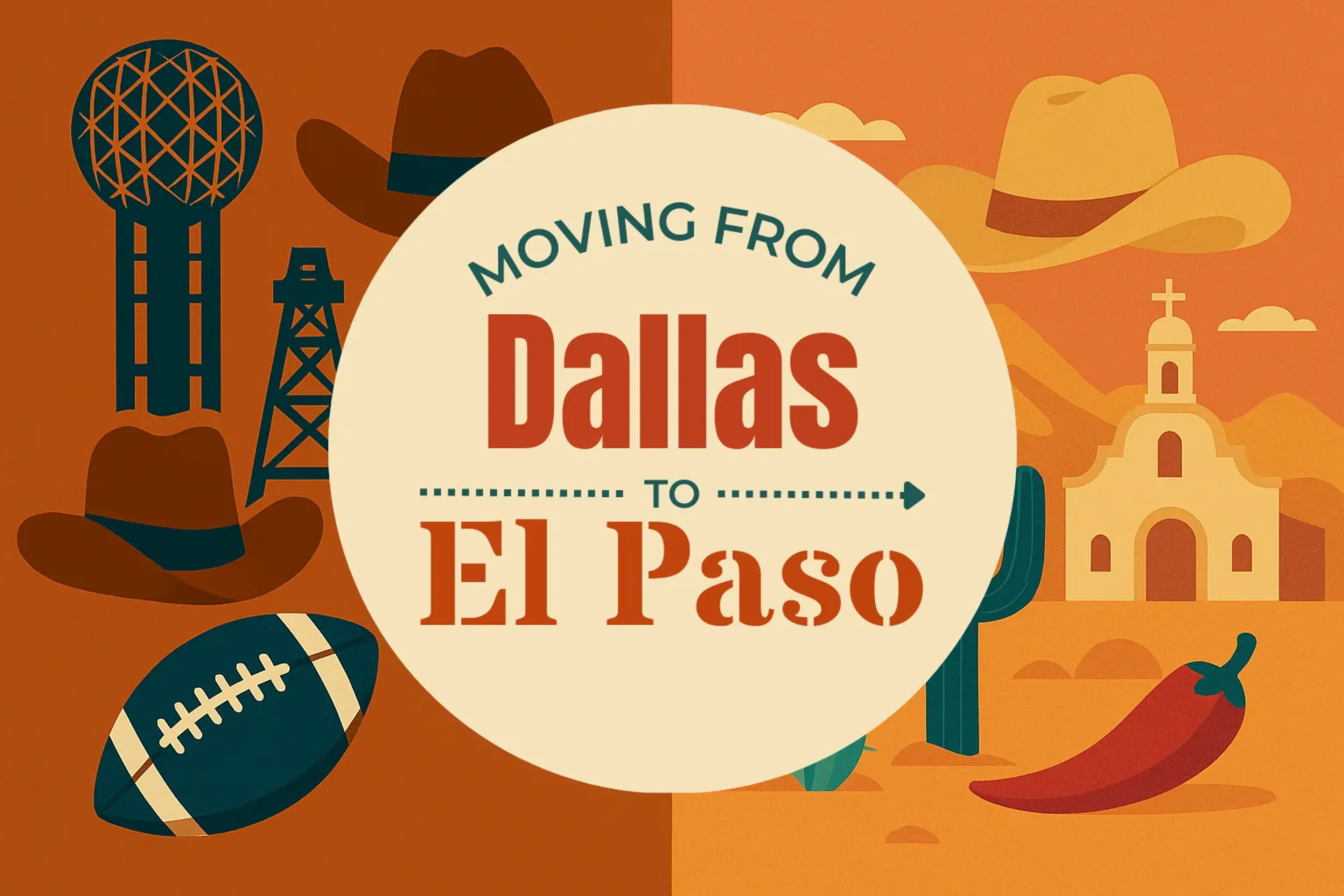Side-by-side comparison of Dallas to El Paso moving companies