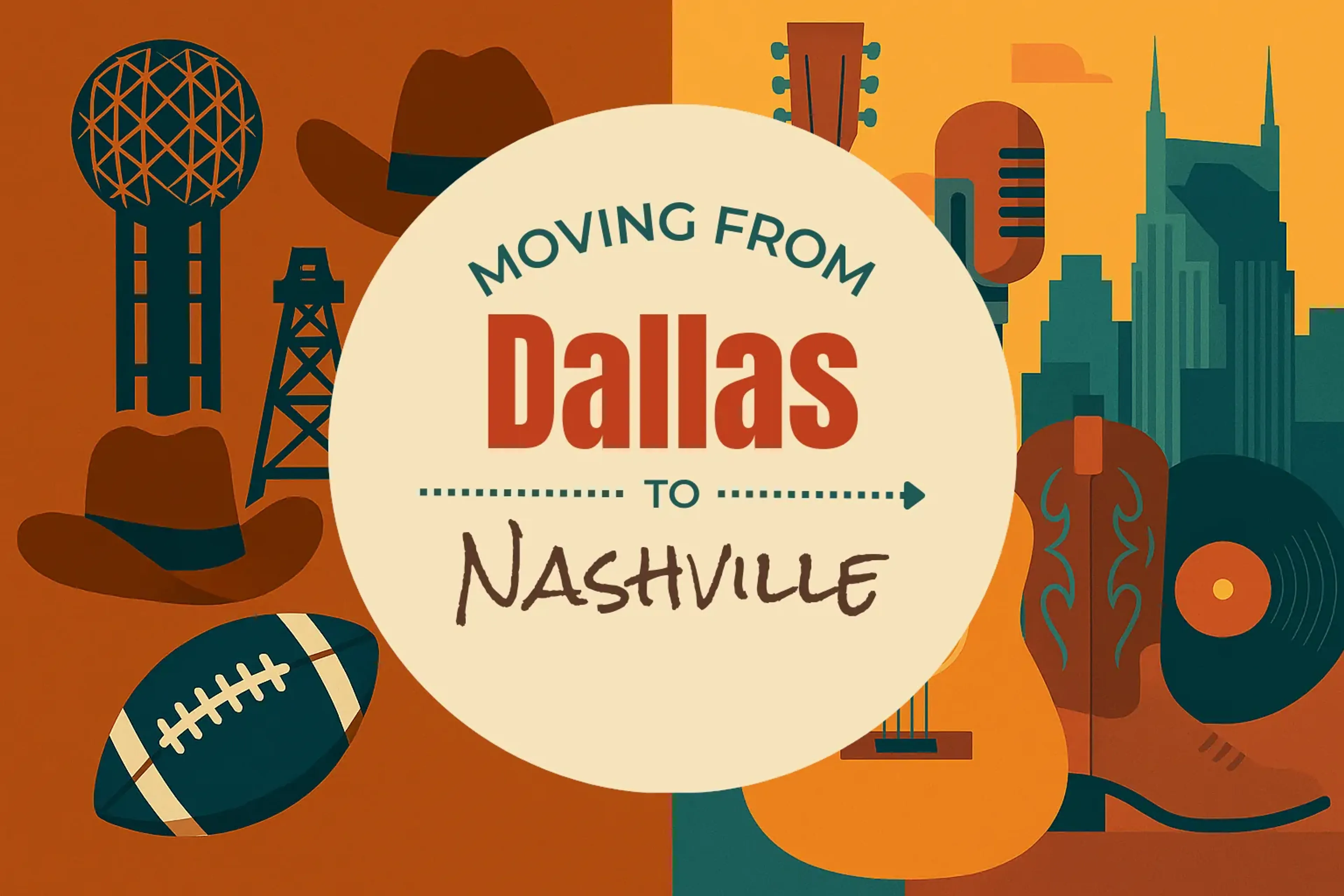 Side-by-side comparison of Dallas to Nashville moving companies