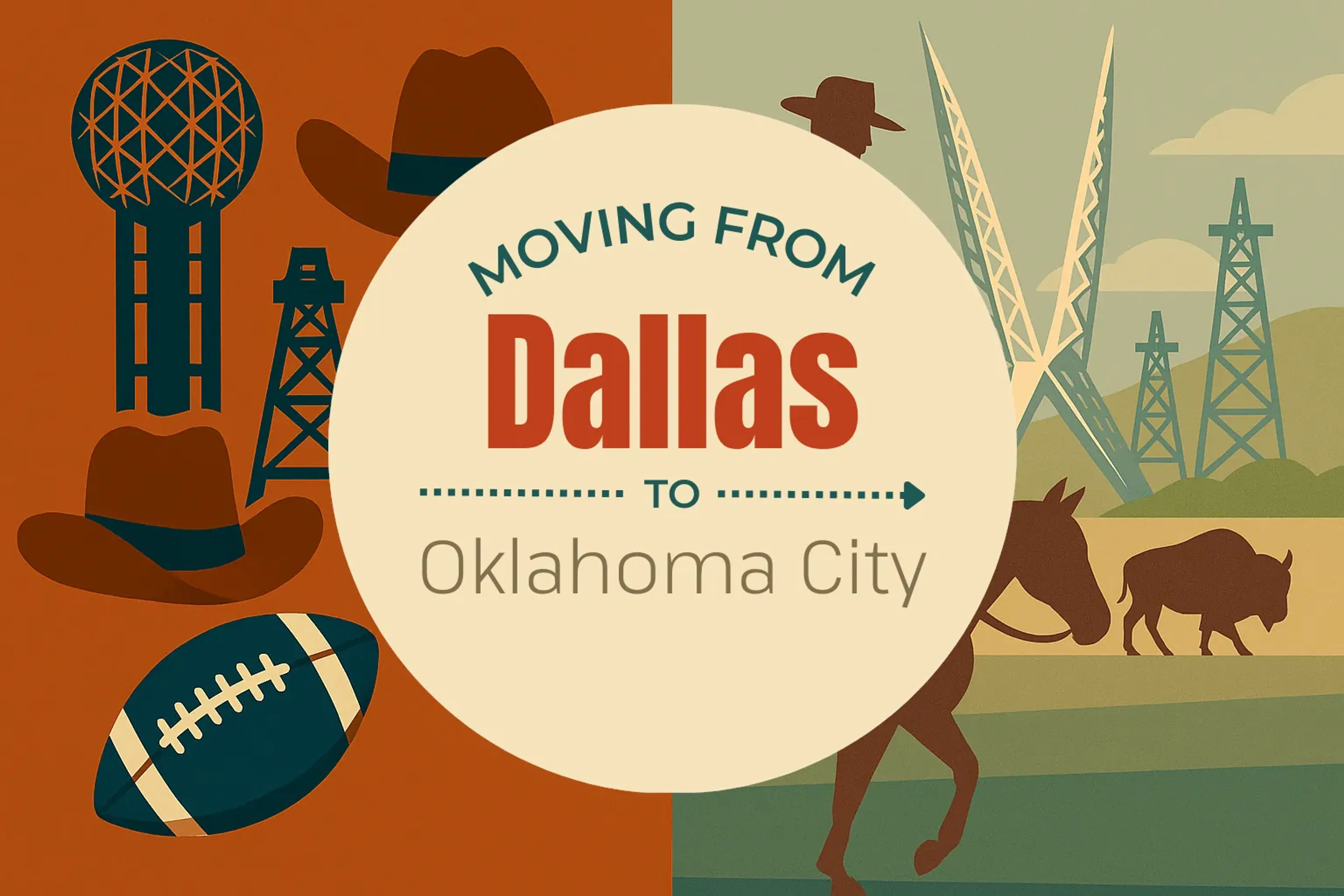 Side-by-side comparison of Dallas to Oklahoma City moving companies
