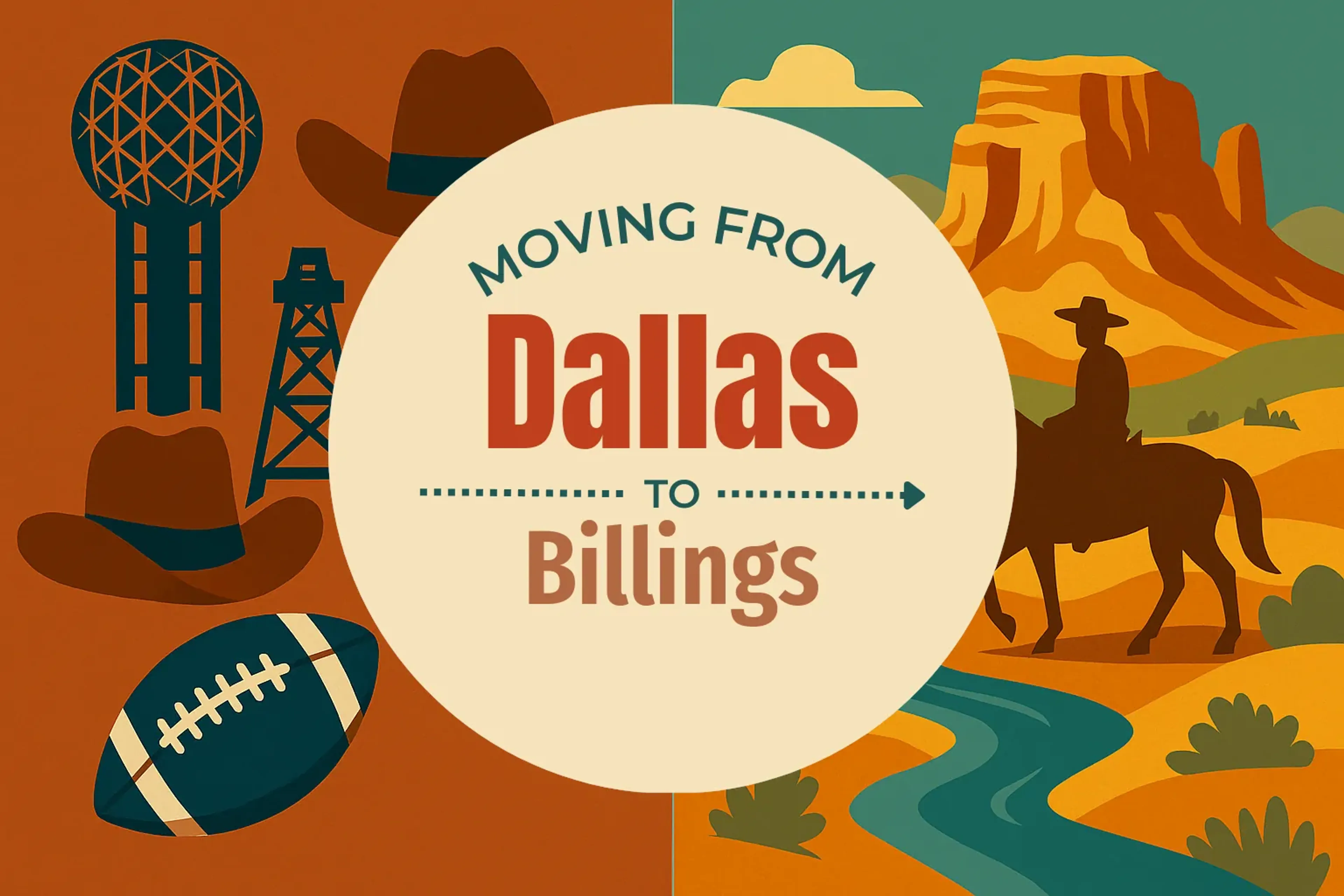 Side-by-side comparison of Dallas to Billings moving companies