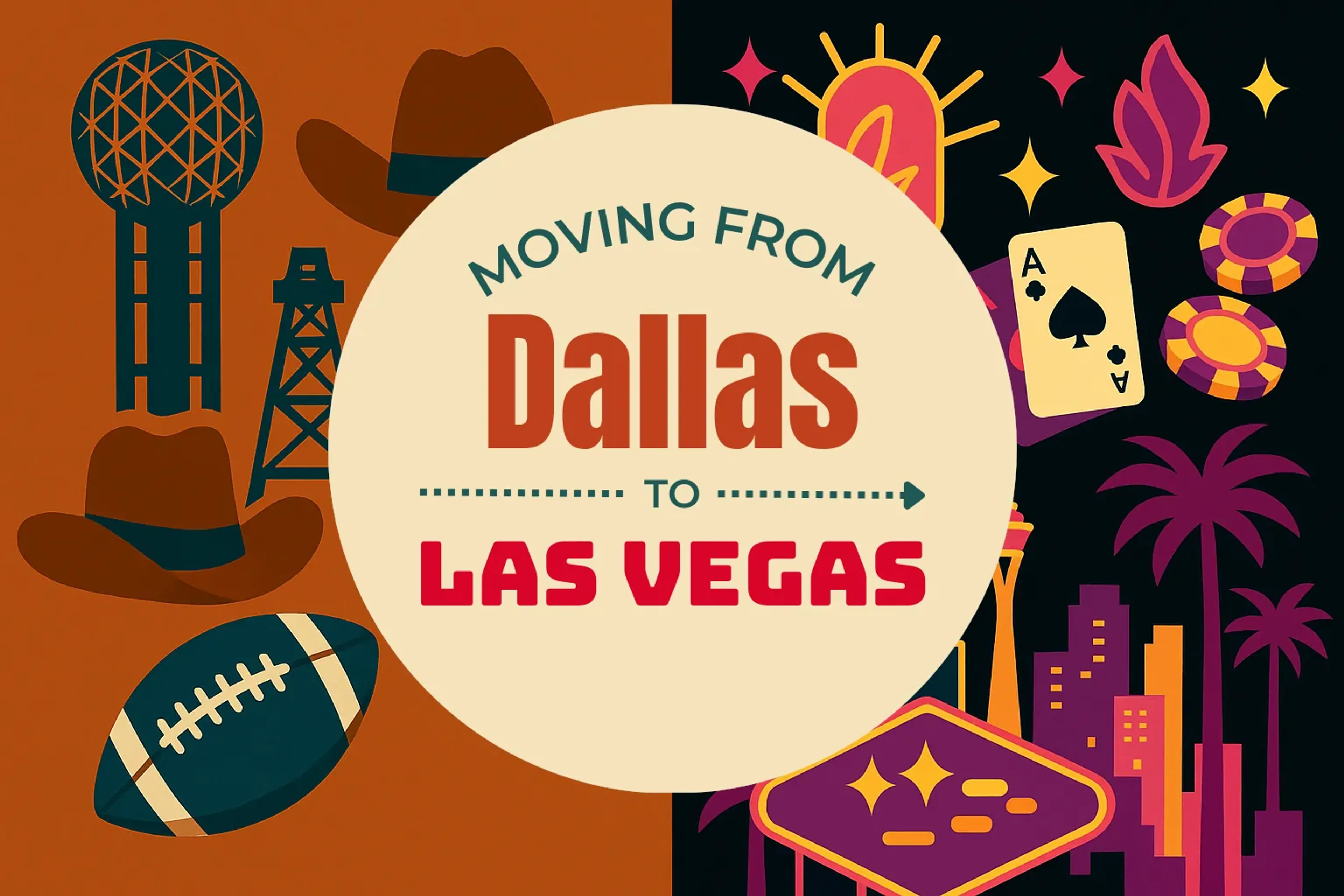 Side-by-side comparison of Dallas to Las Vegas moving companies