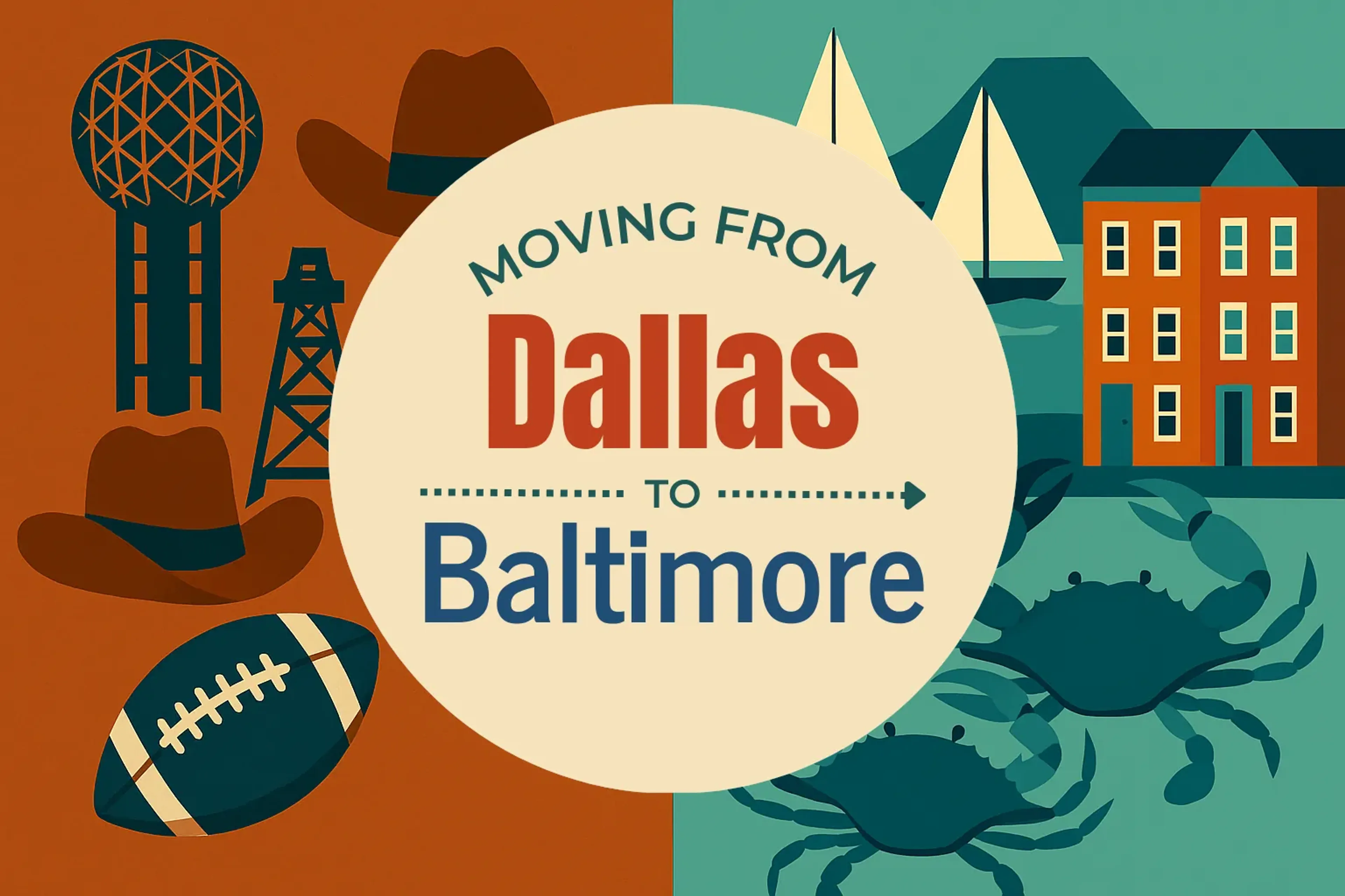 Side-by-side comparison of Dallas to Baltimore moving companies