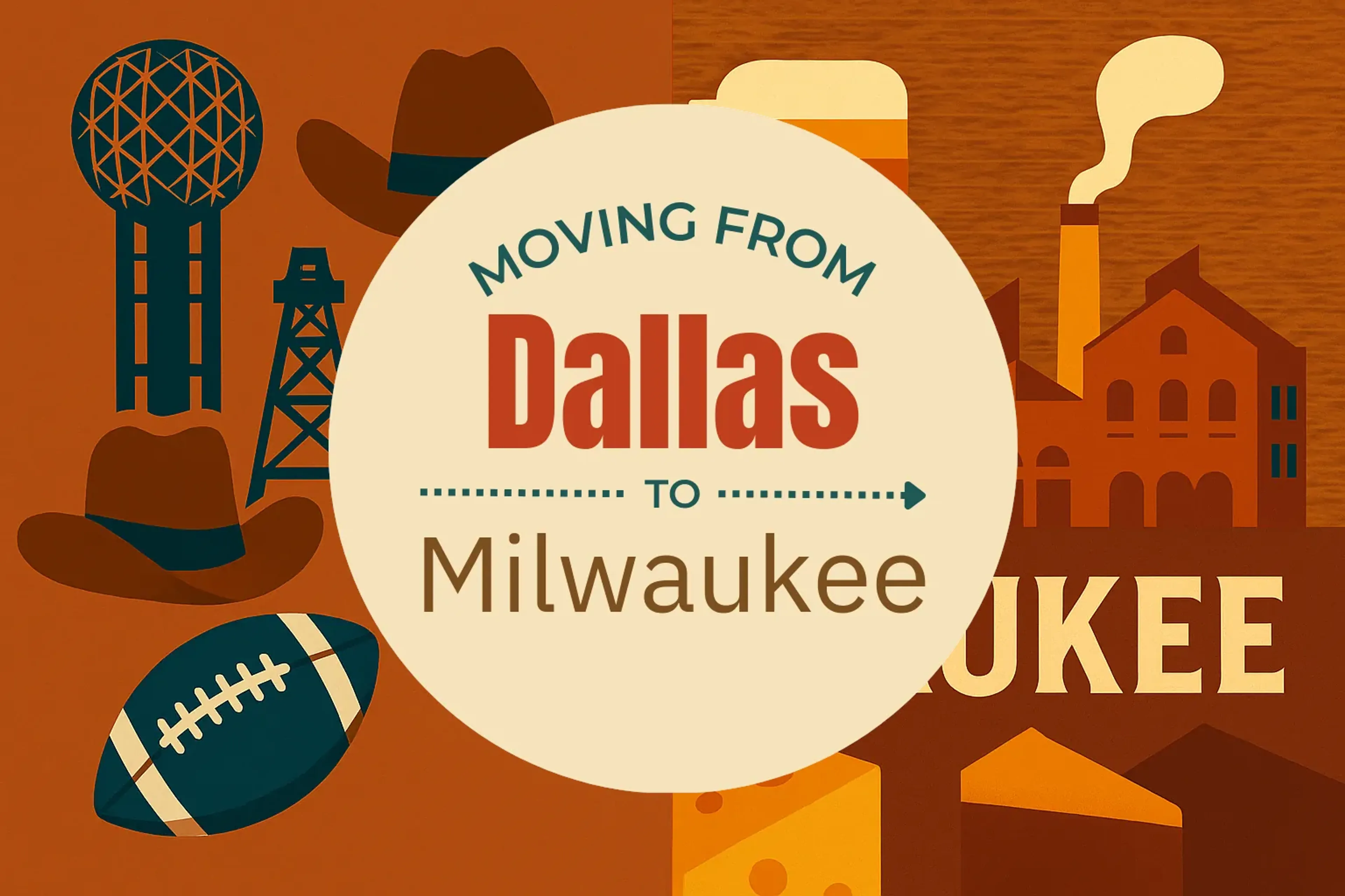 Side-by-side comparison of Dallas to Milwaukee moving companies