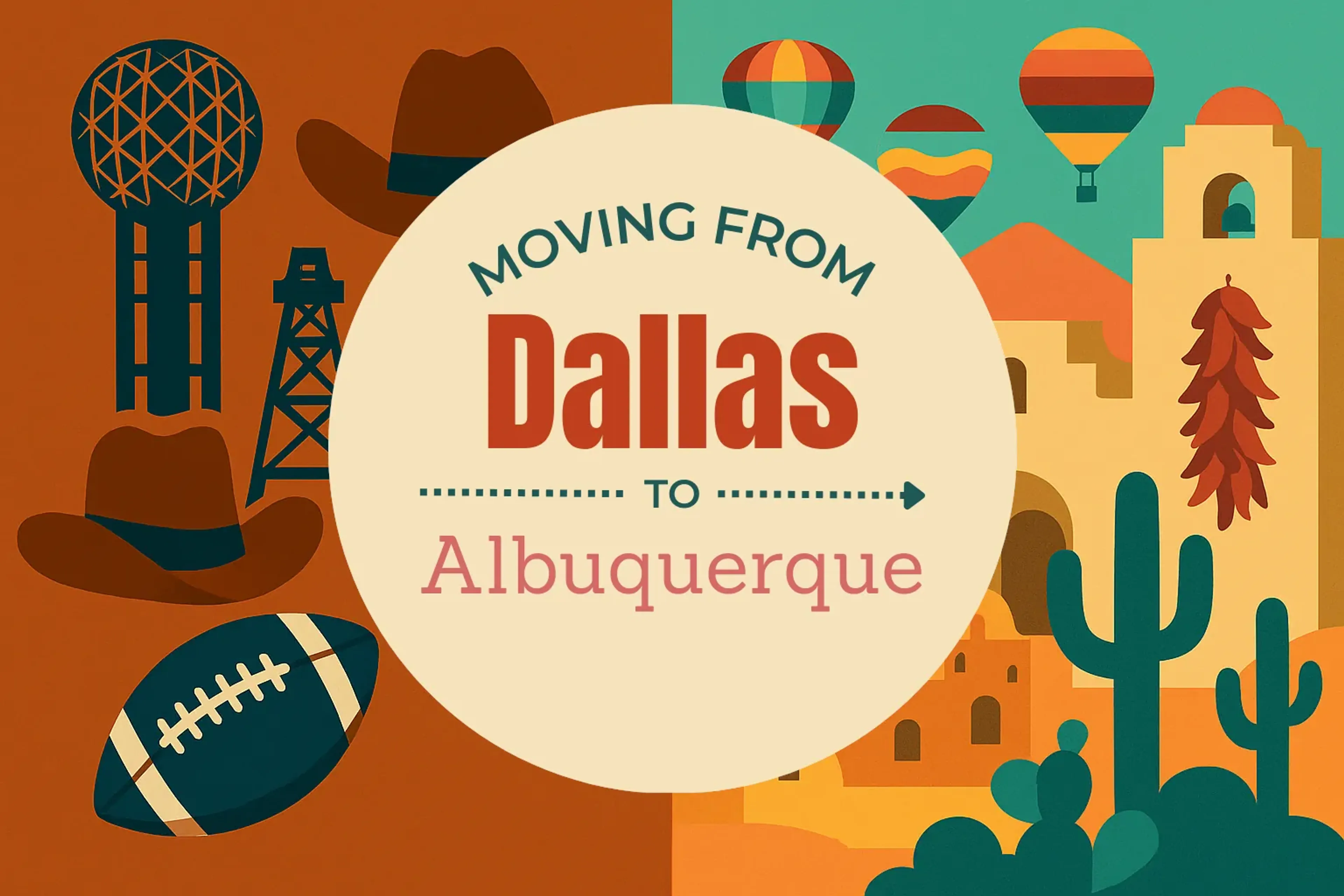 Side-by-side comparison of Dallas to Albuquerque moving companies