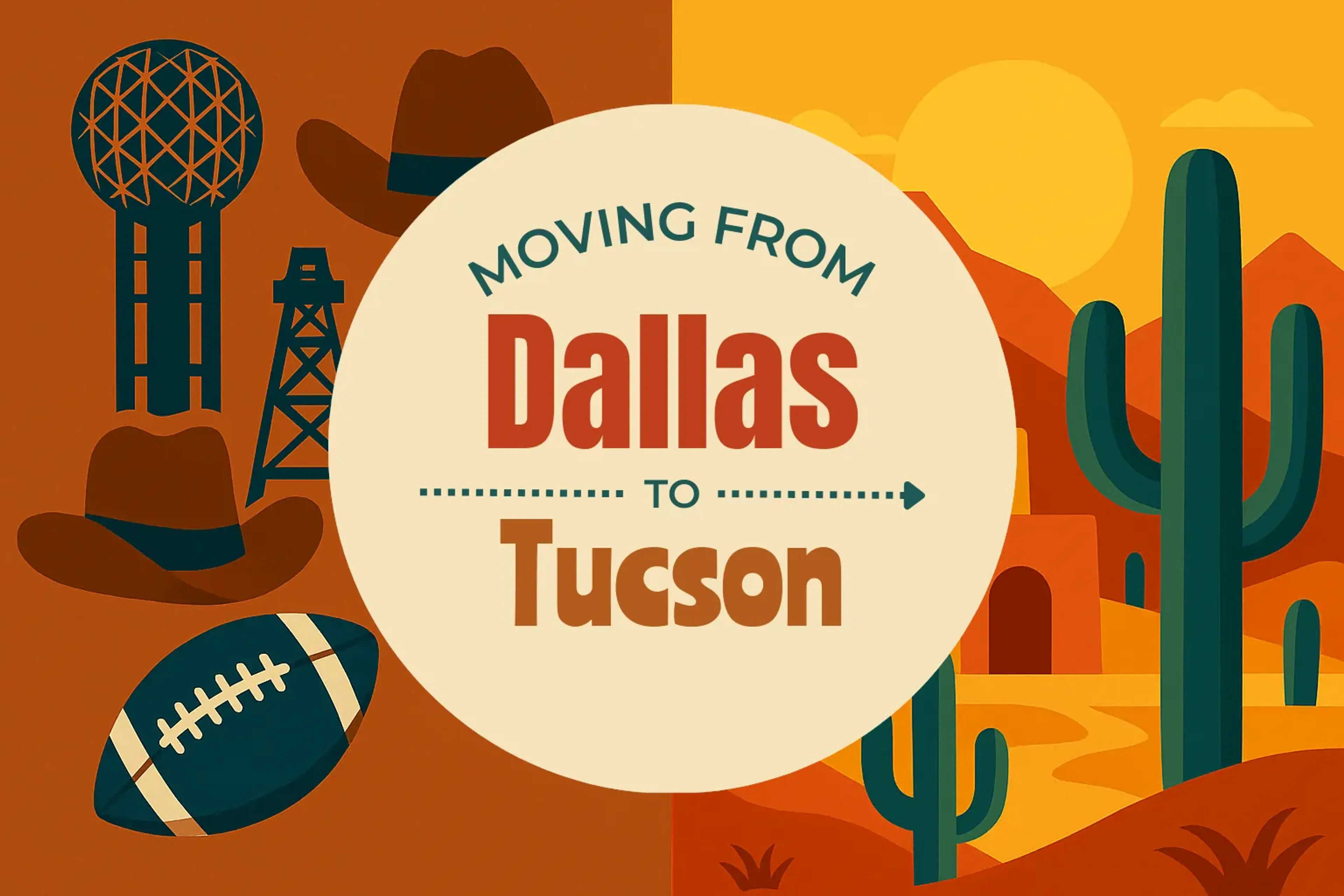 Side-by-side comparison of Dallas to Tucson moving companies