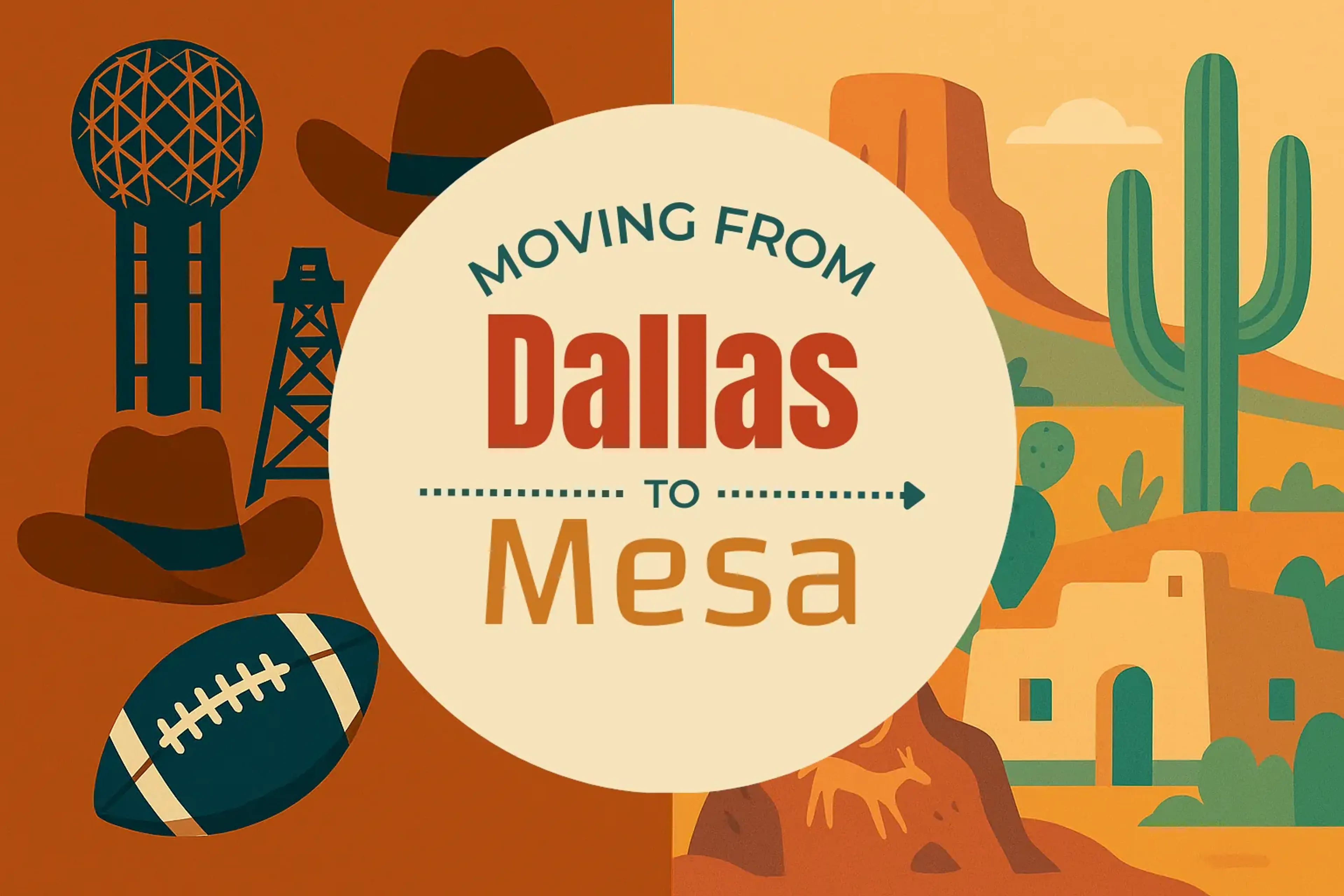 Side-by-side comparison of Dallas to Mesa moving companies