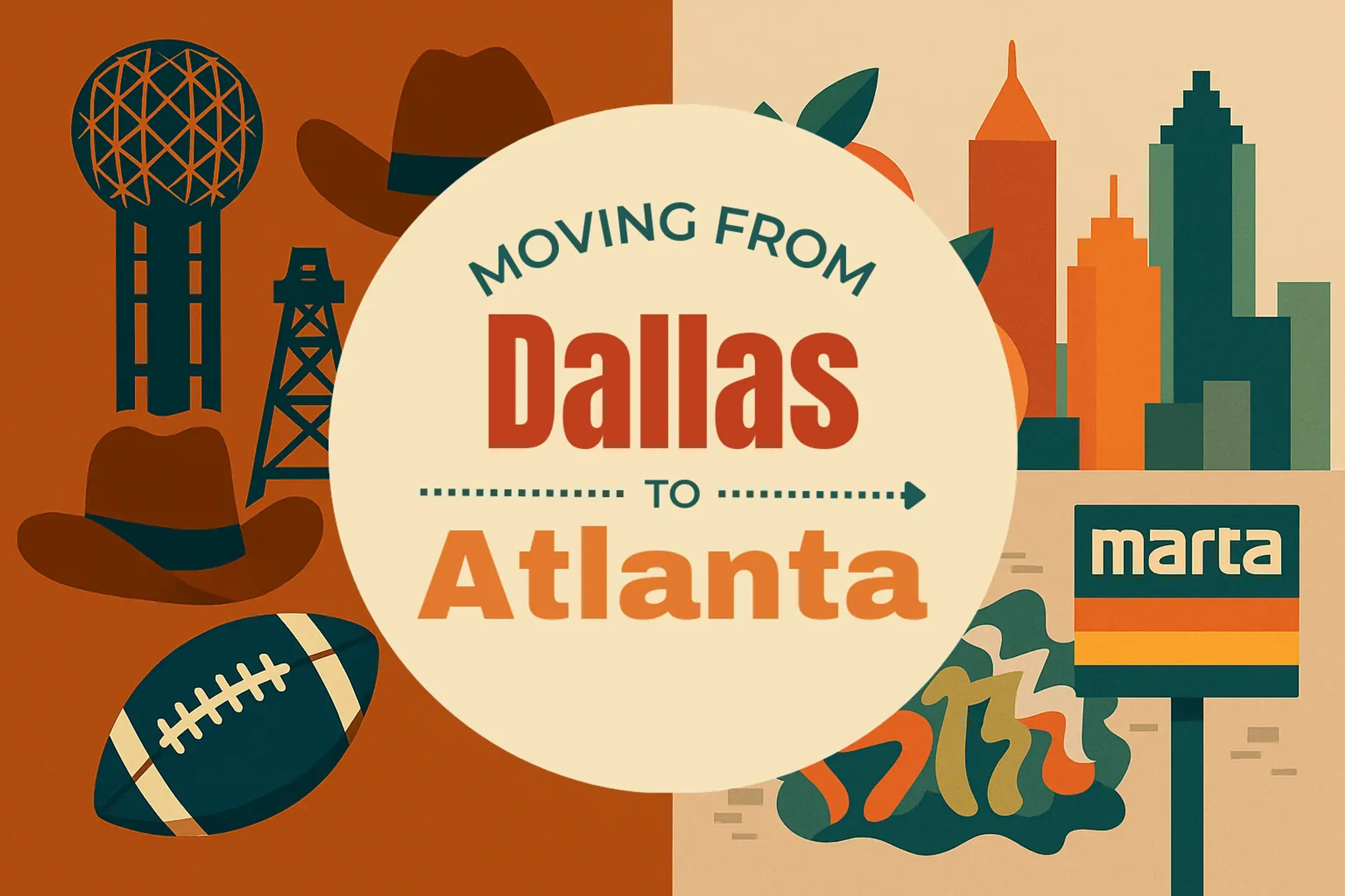 Side-by-side comparison of Dallas to Atlanta moving companies