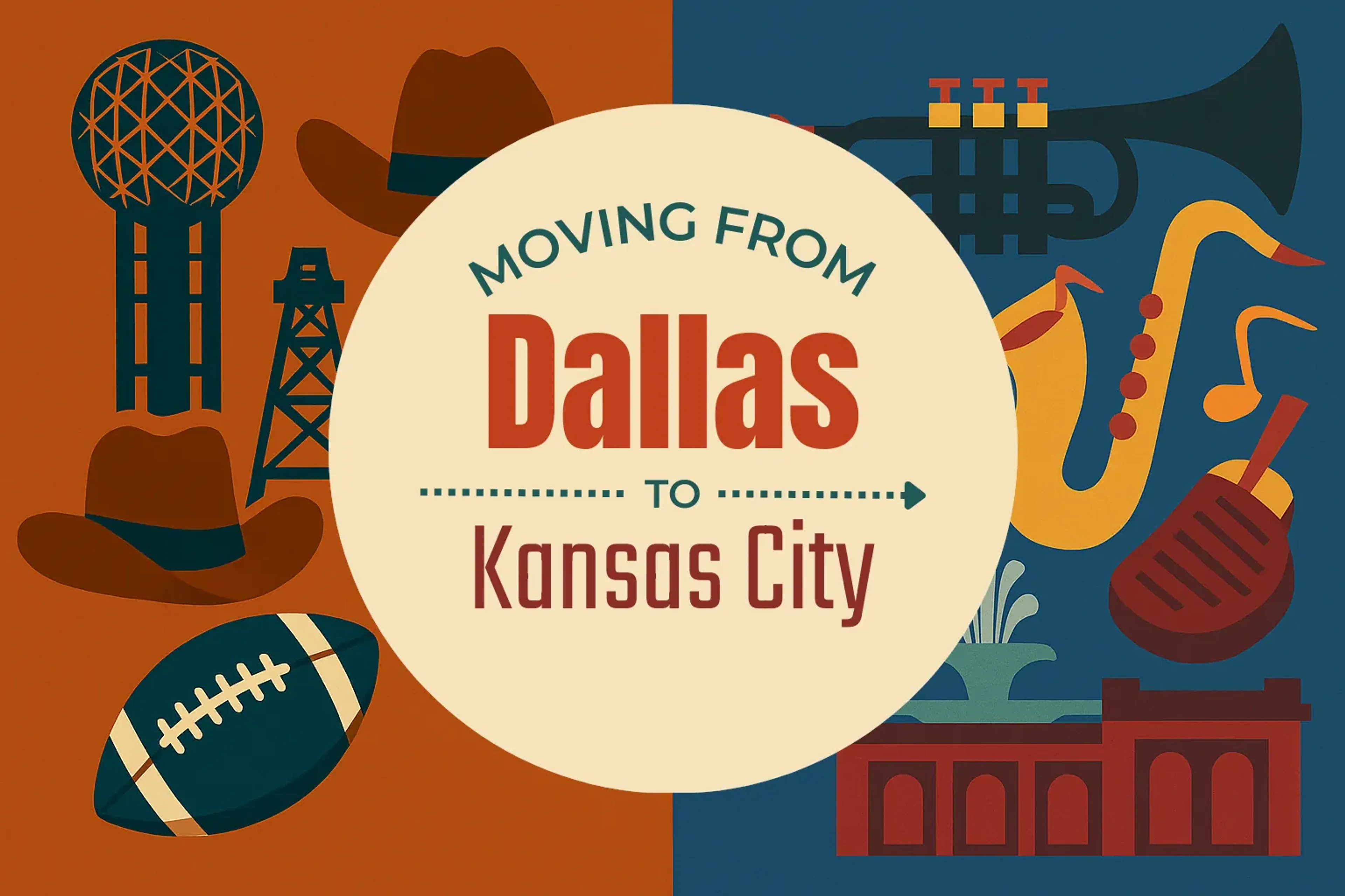Side-by-side comparison of Dallas to Kansas City moving companies