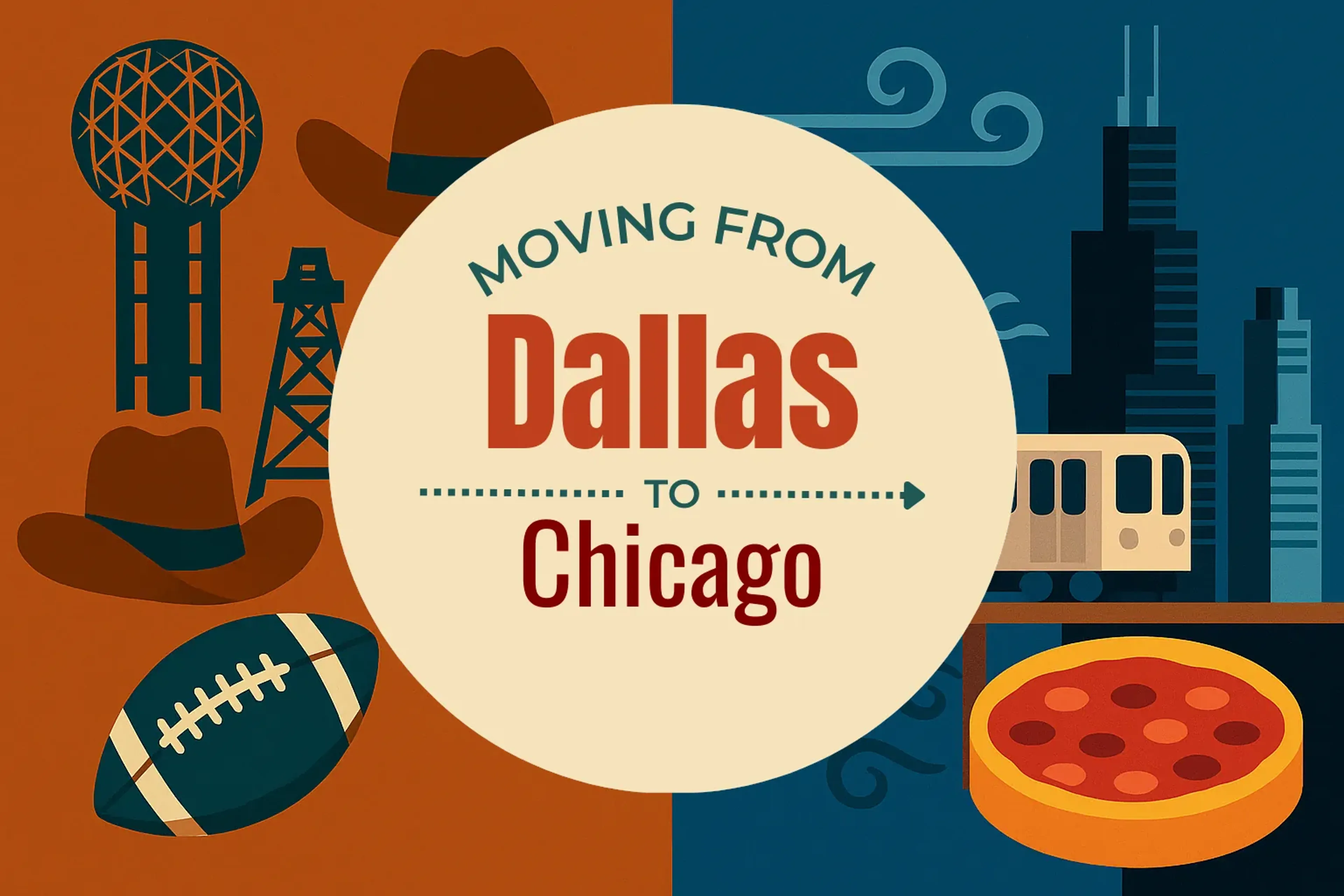 Side-by-side comparison of Dallas to Chicago moving companies
