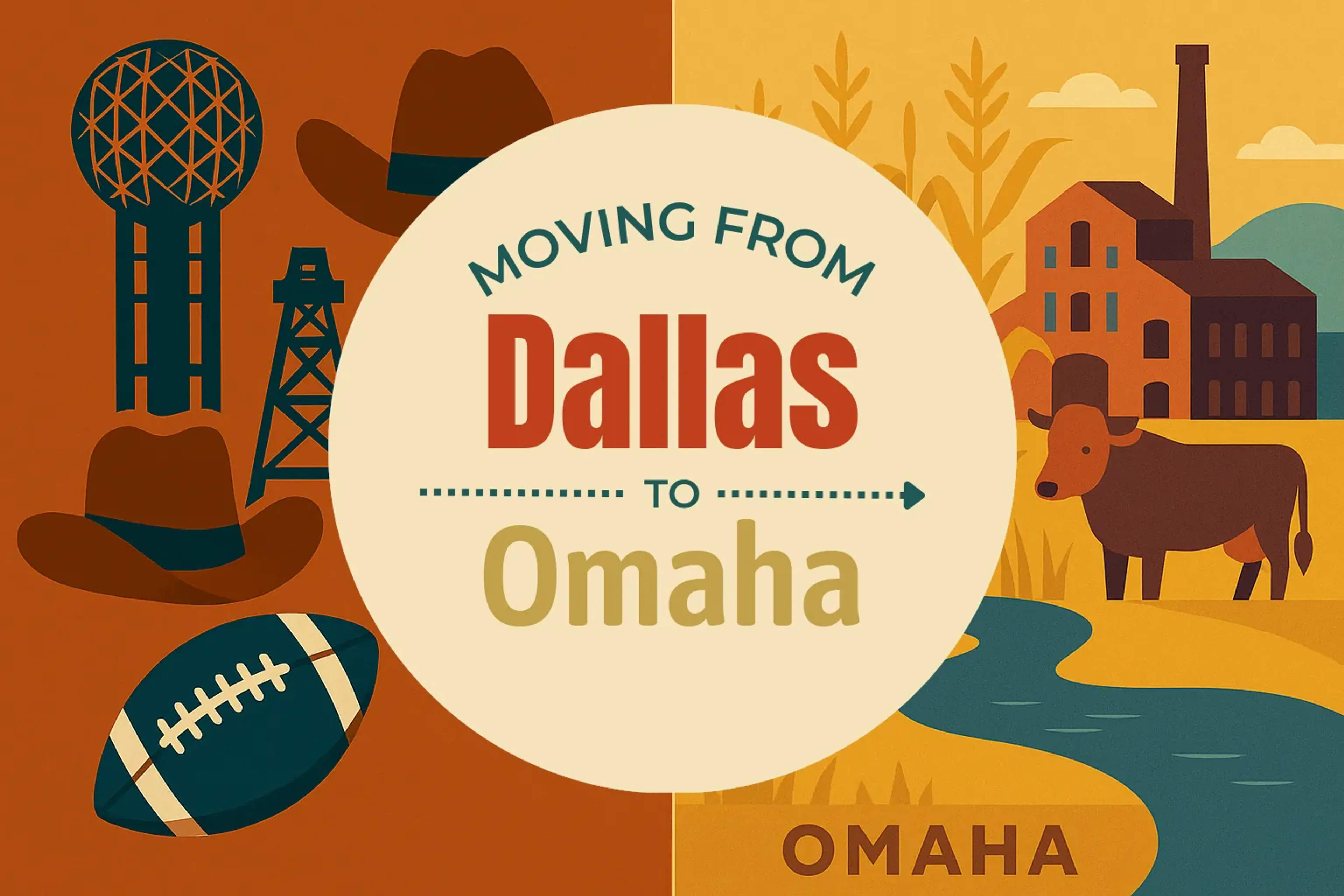 Side-by-side comparison of Dallas to Omaha moving companies