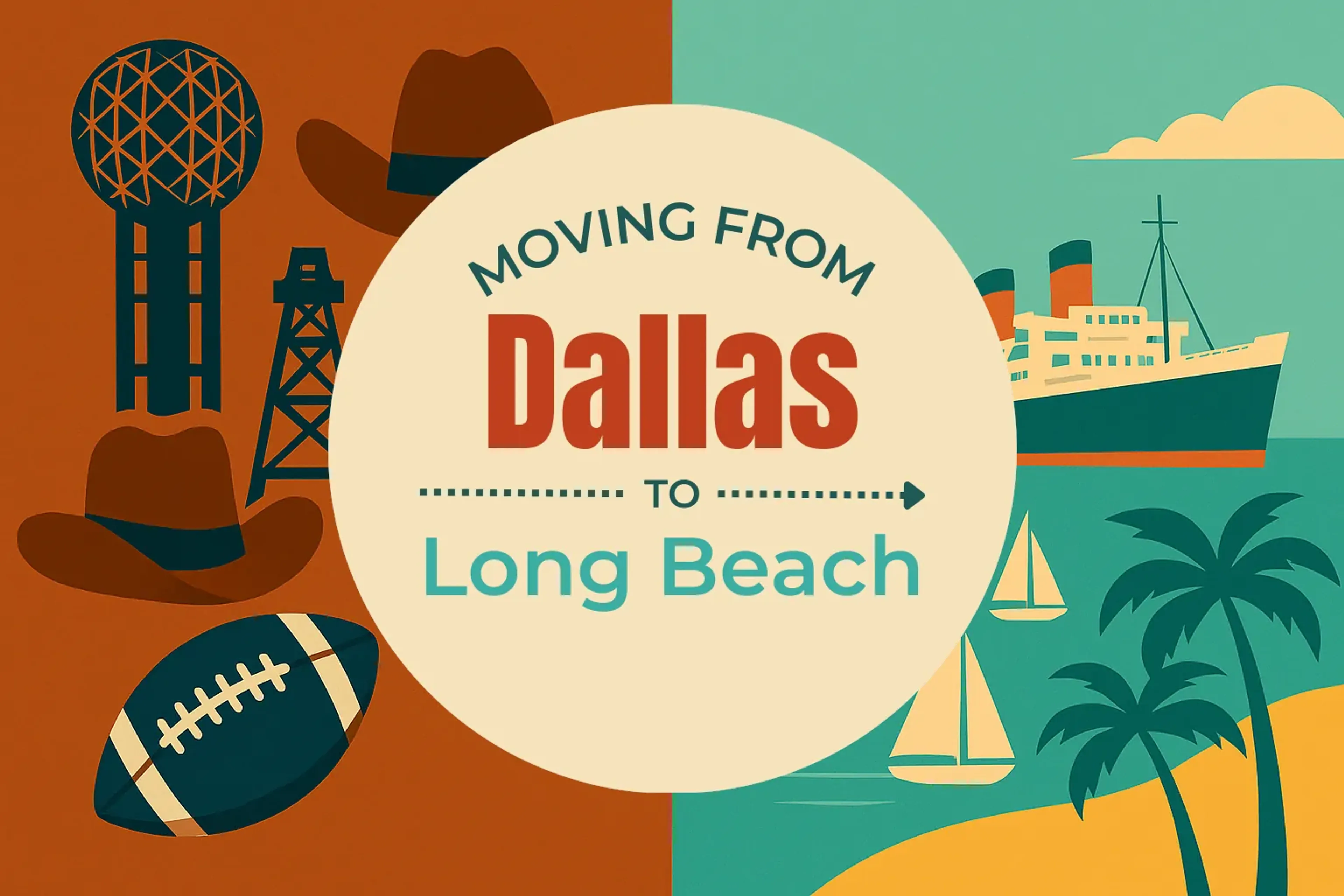 Side-by-side comparison of Dallas to Long Beach moving companies