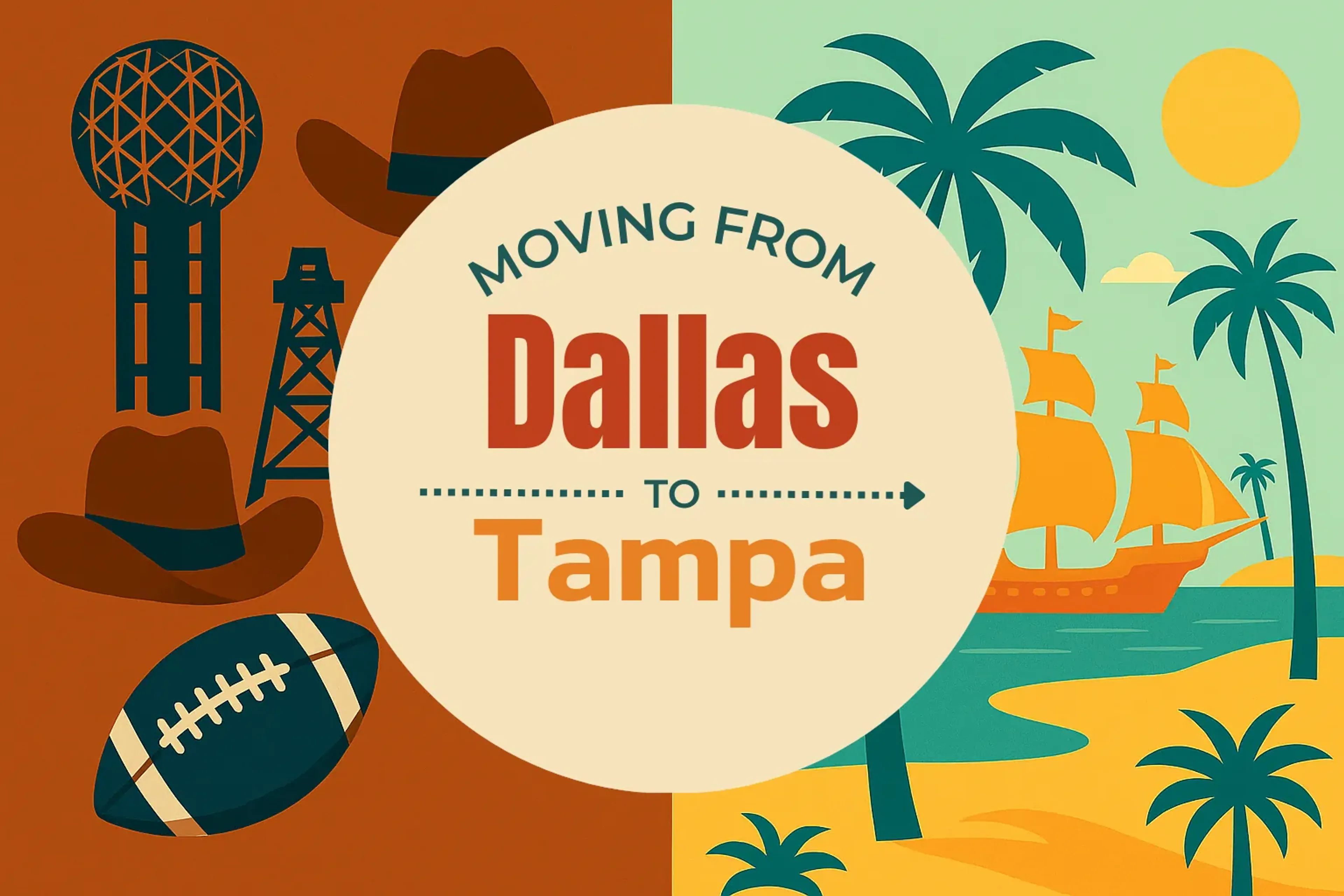Side-by-side comparison of Dallas to Tampa moving companies