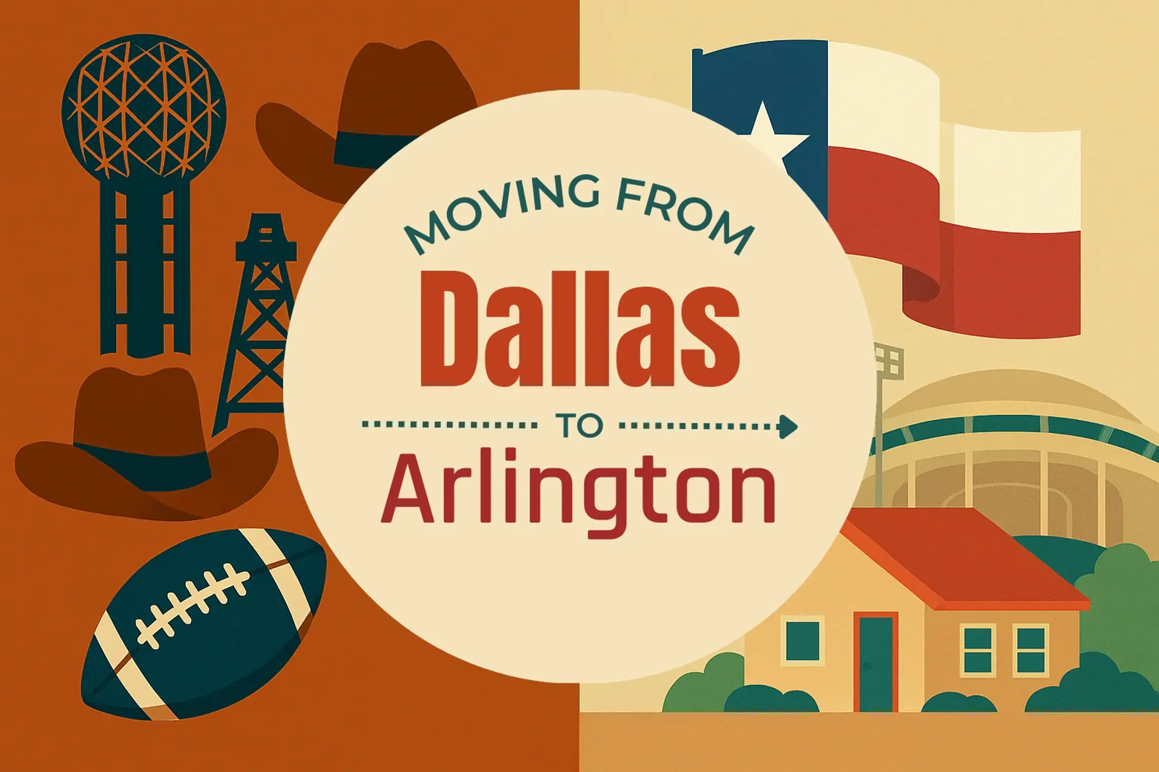 Side-by-side comparison of Dallas to Arlington moving companies
