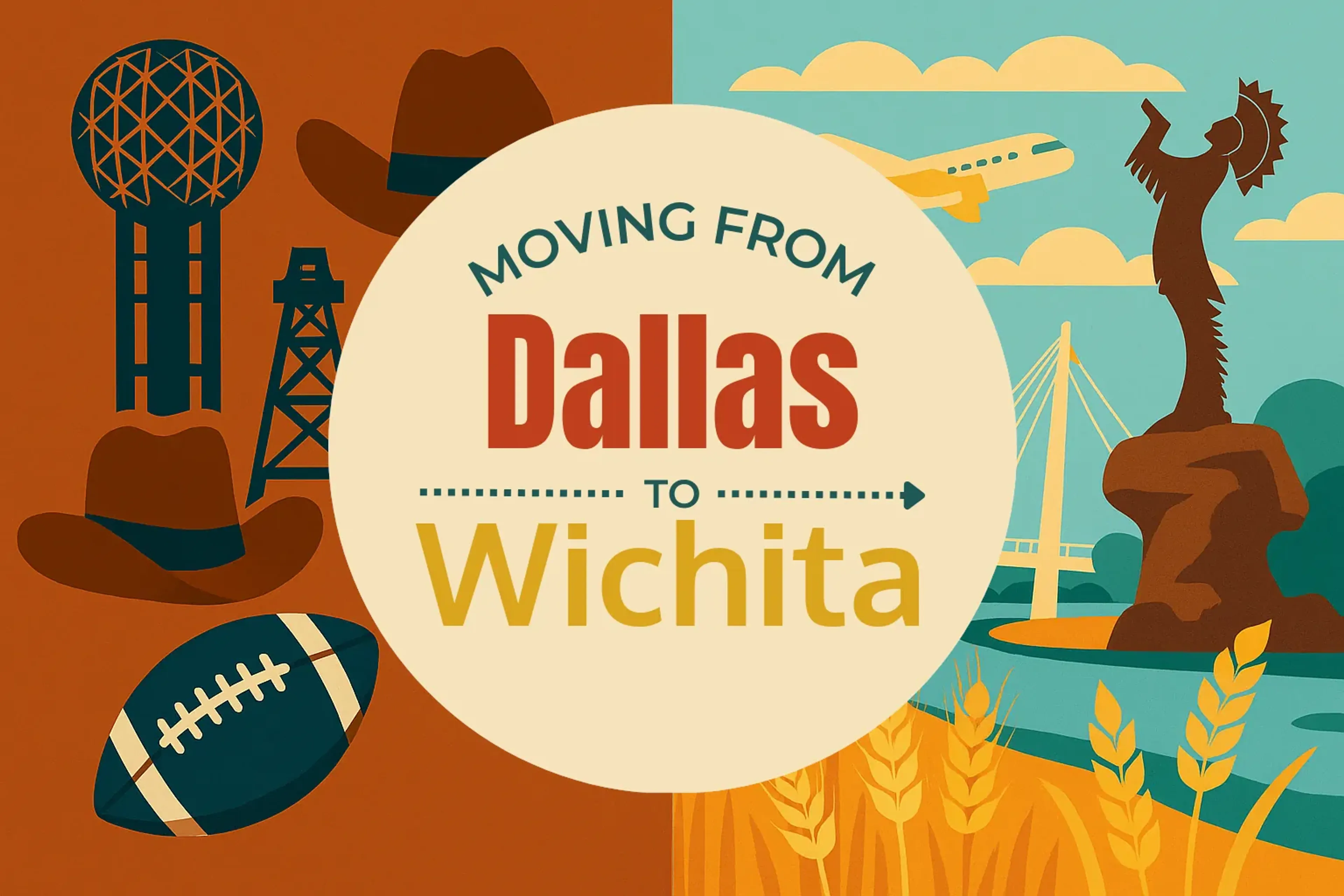 Side-by-side comparison of Dallas to Wichita moving companies