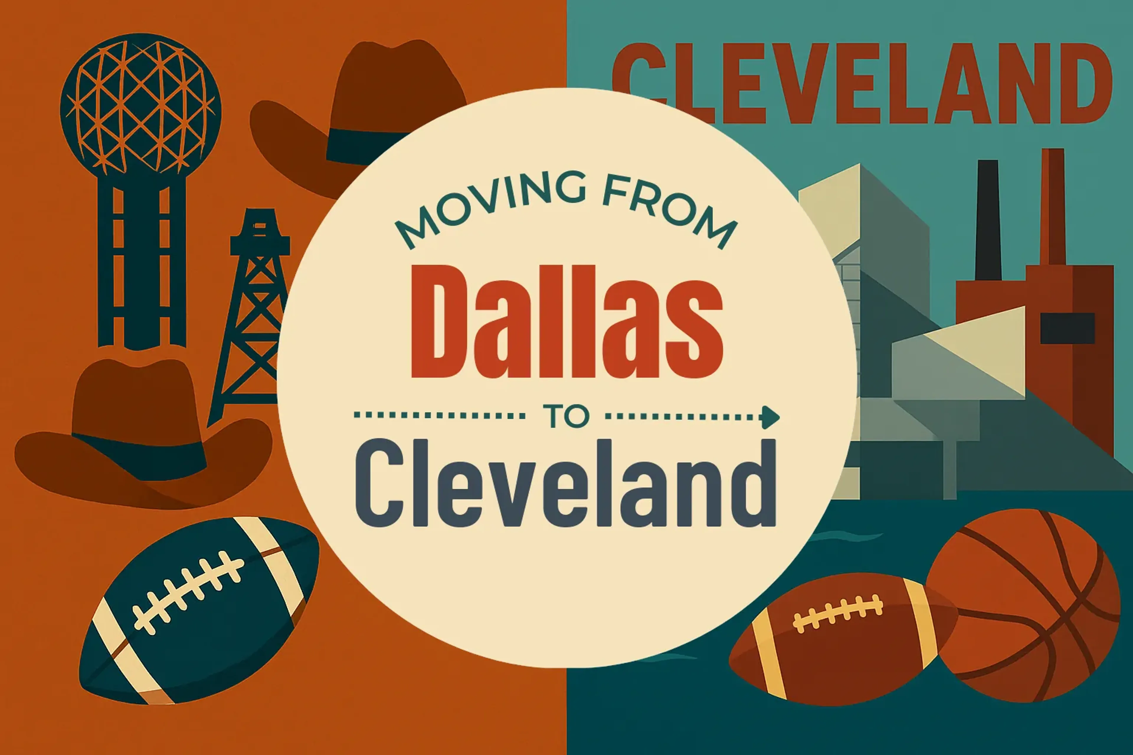 Side-by-side comparison of Dallas to Cleveland moving companies