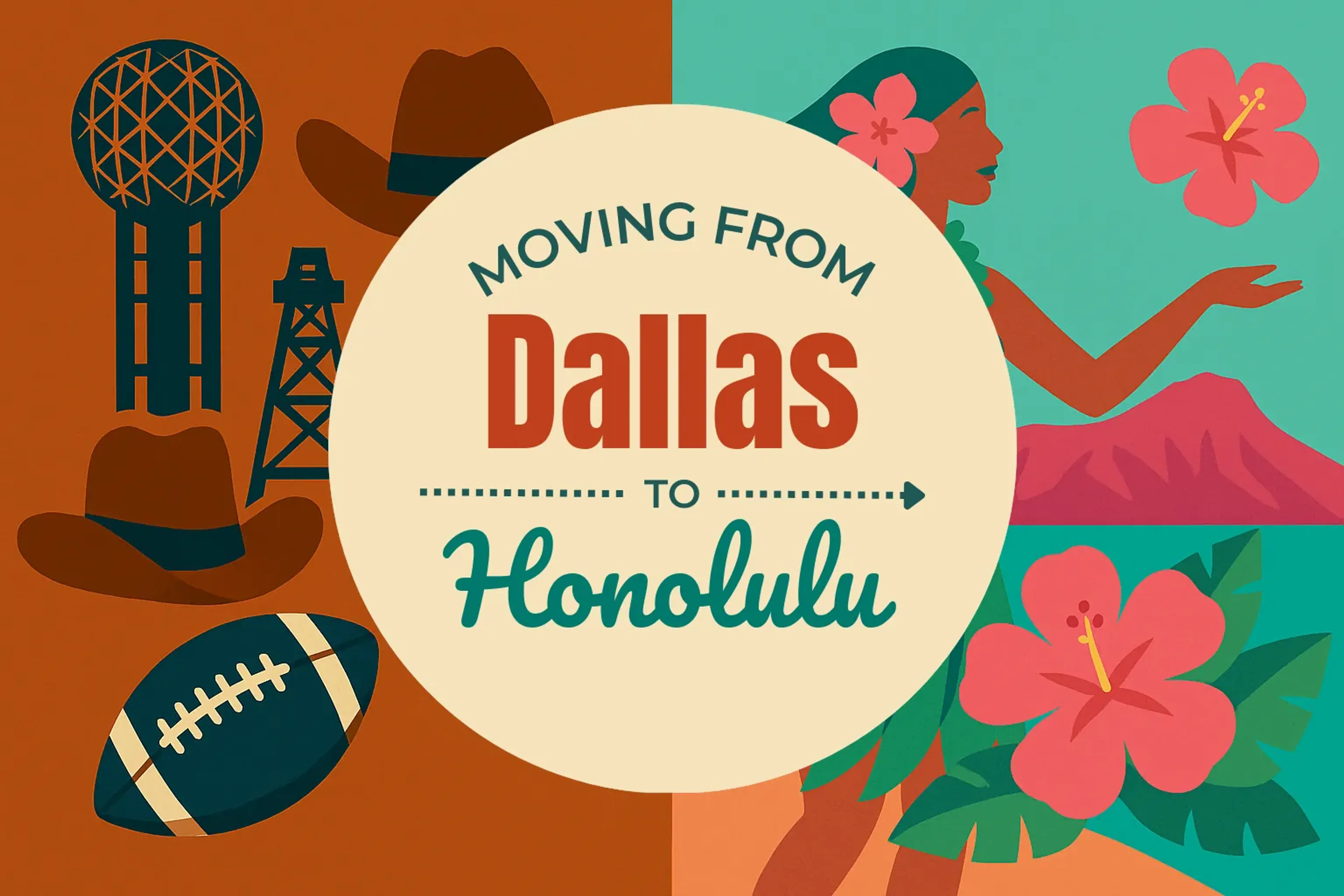 Side-by-side comparison of Dallas to Honolulu moving companies