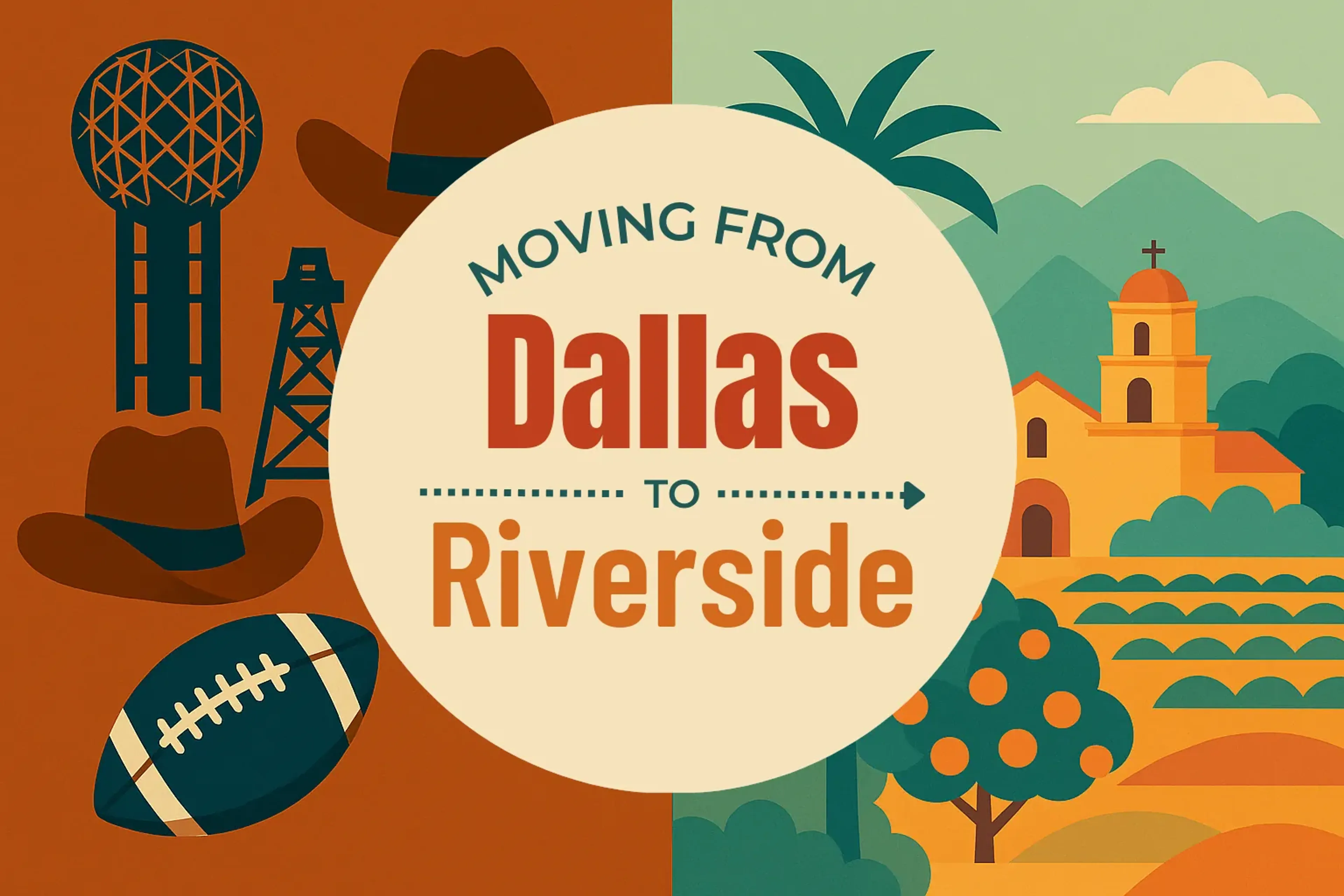 Side-by-side comparison of Dallas to Riverside moving companies