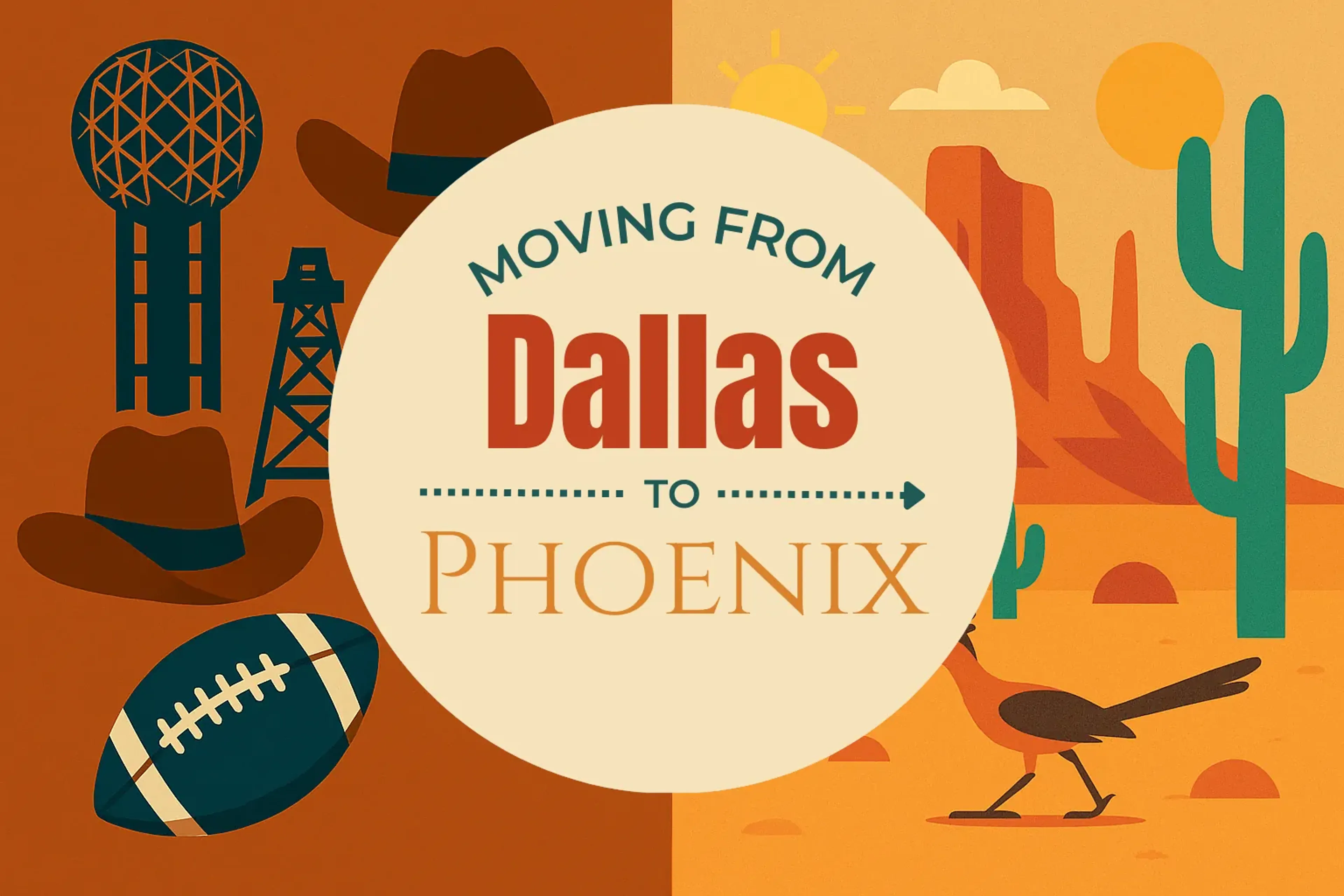 Side-by-side comparison of Dallas to Phoenix moving companies