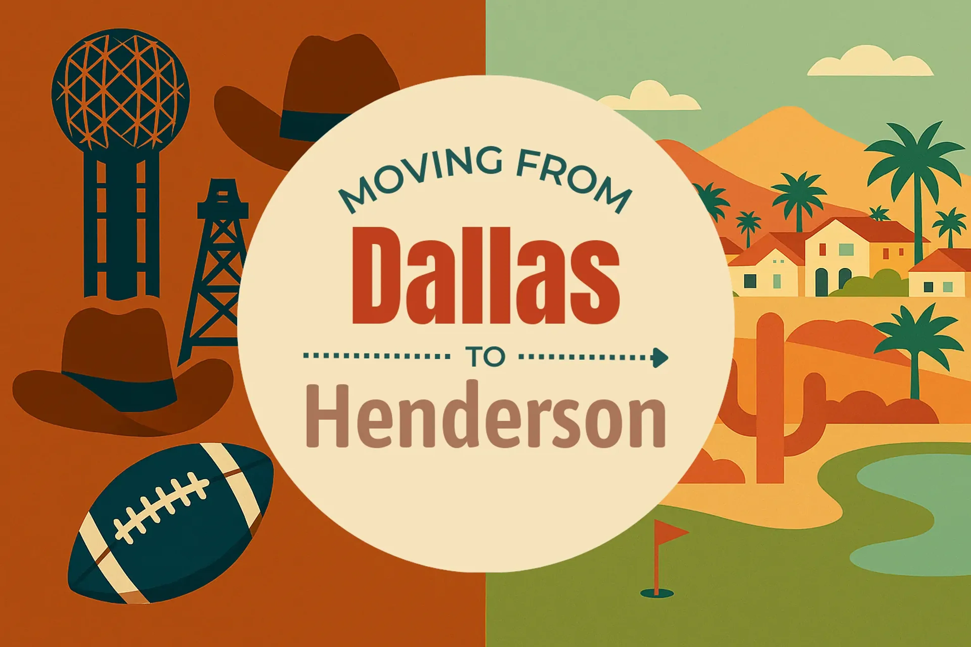 Side-by-side comparison of Dallas to Henderson moving companies