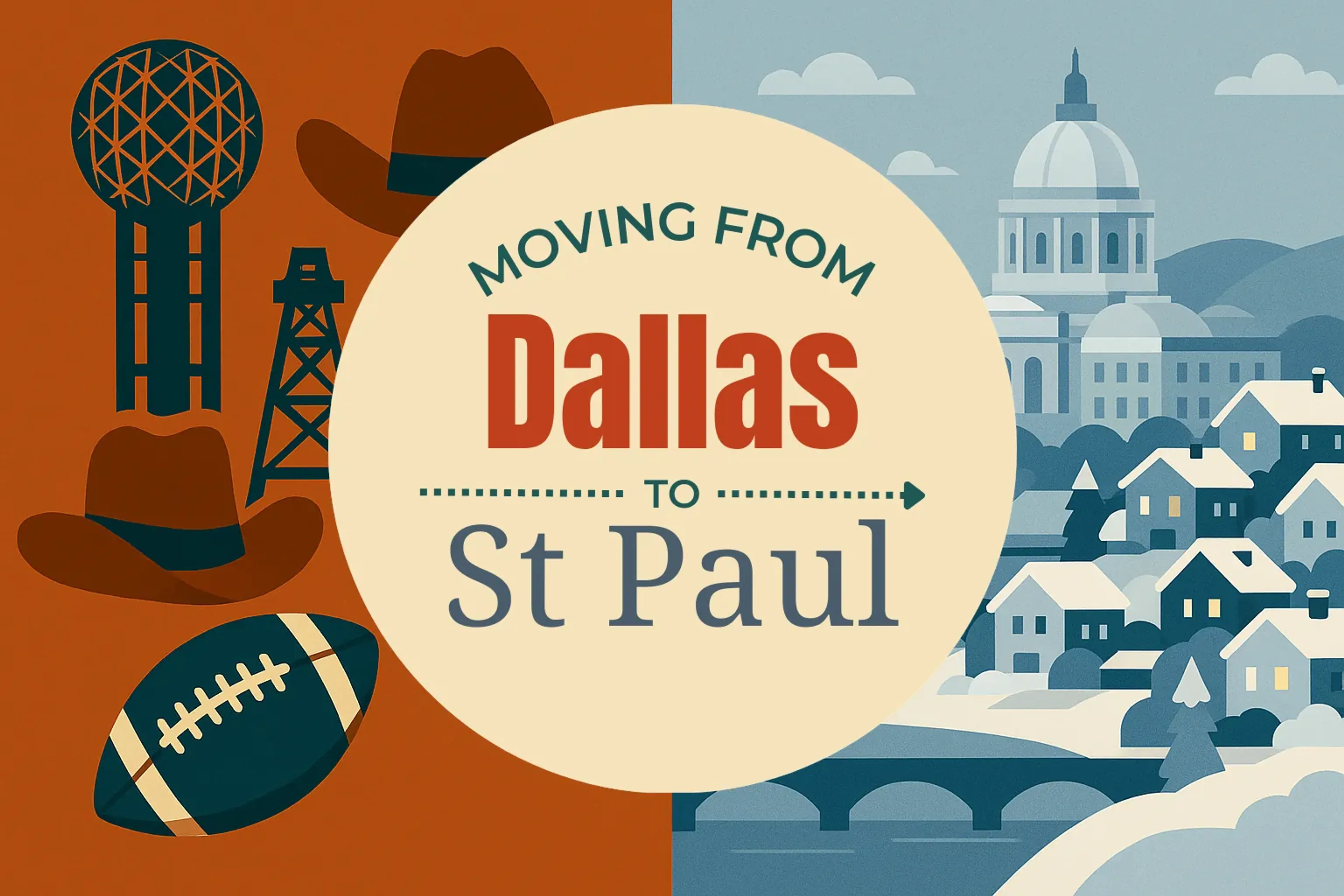 Side-by-side comparison of Dallas to St. Paul moving companies