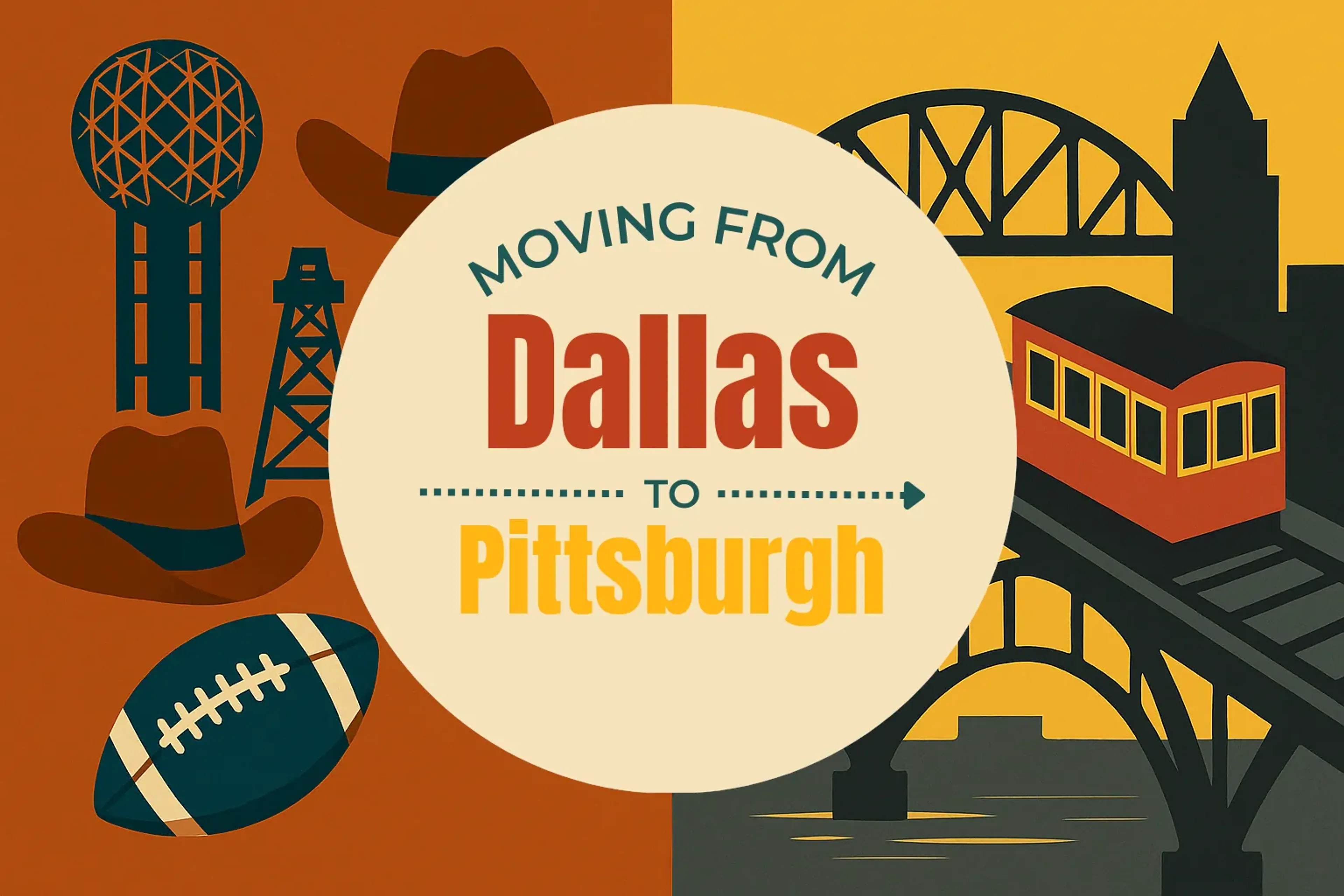 Side-by-side comparison of Dallas to Pittsburgh moving companies