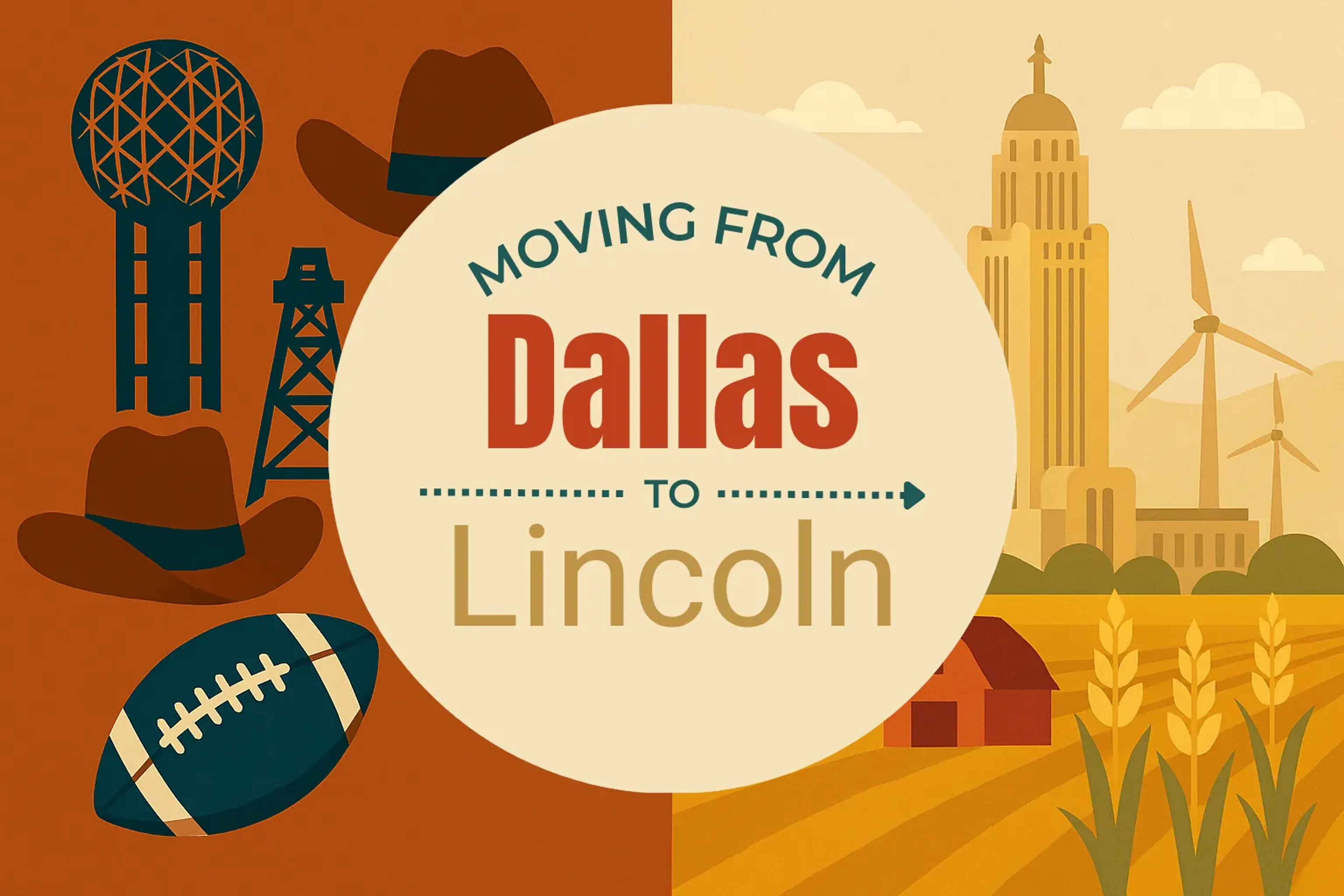 Side-by-side comparison of Dallas to Lincoln moving companies