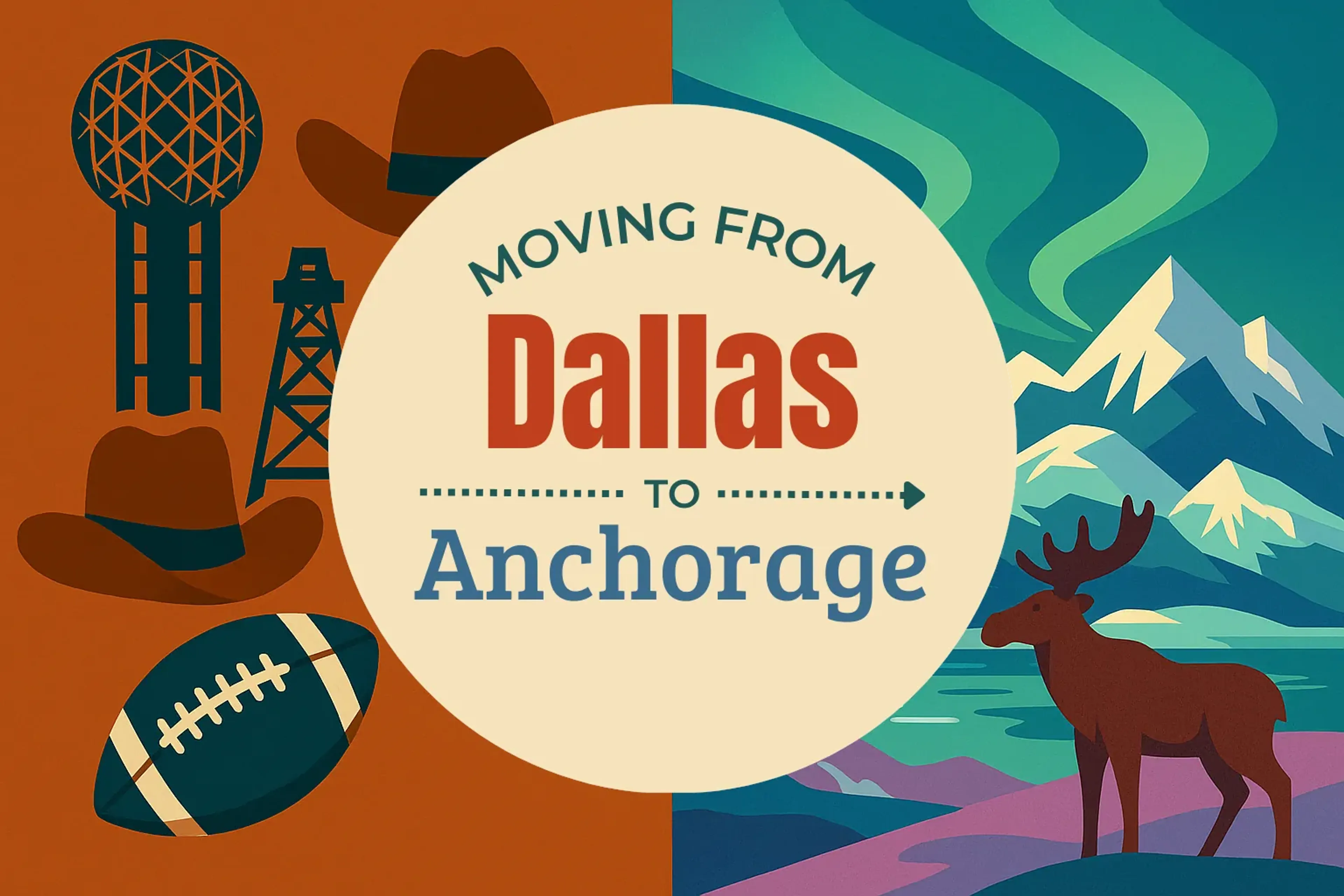 Side-by-side comparison of Dallas to Anchorage moving companies
