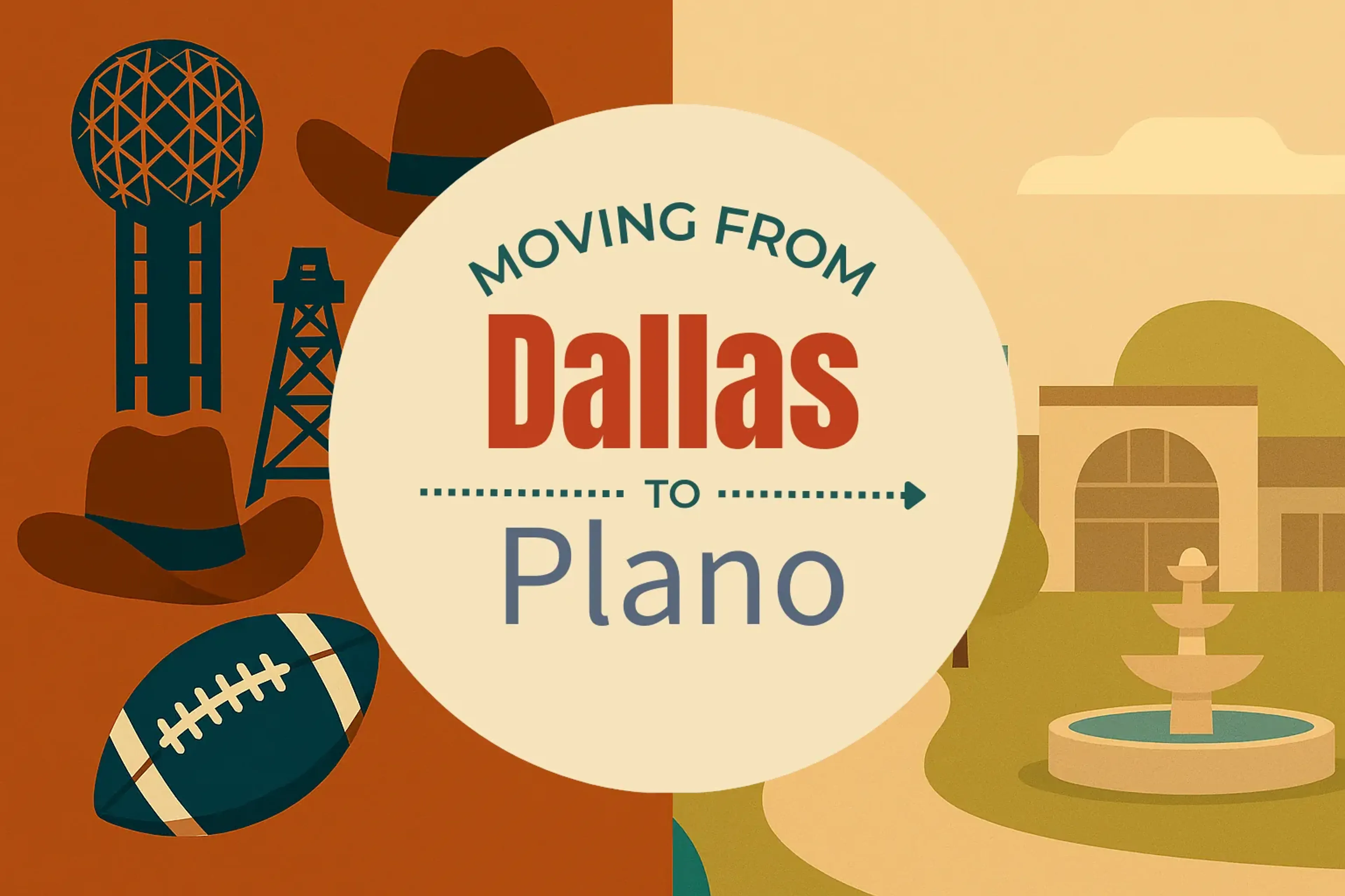 Side-by-side comparison of Dallas to Plano moving companies