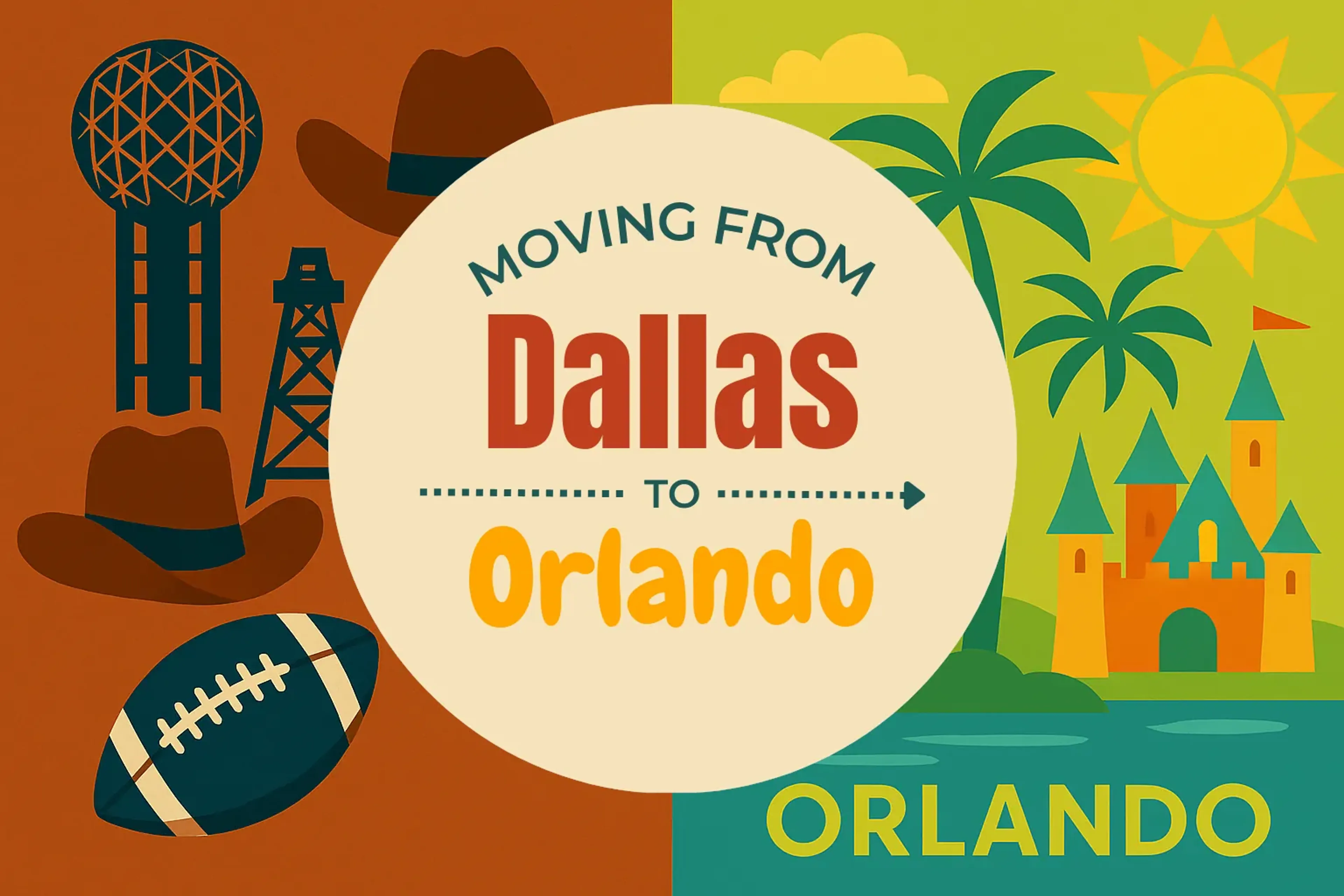Side-by-side comparison of Dallas to Orlando moving companies