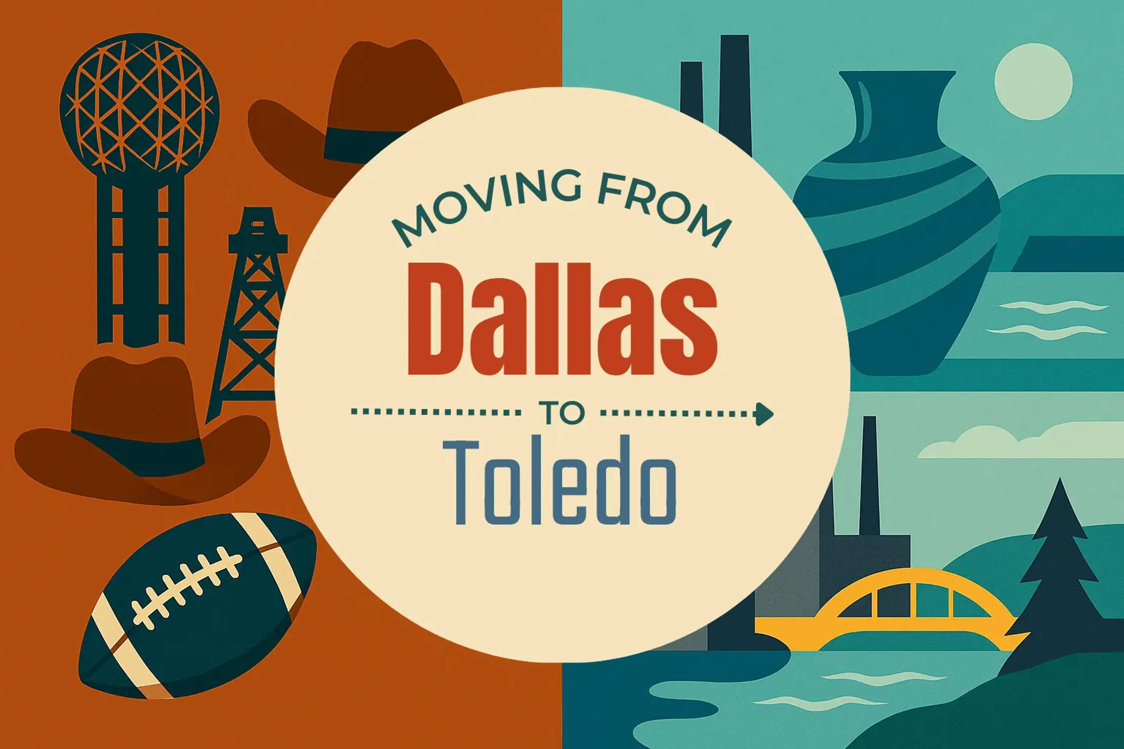 Side-by-side comparison of Dallas to Toledo moving companies