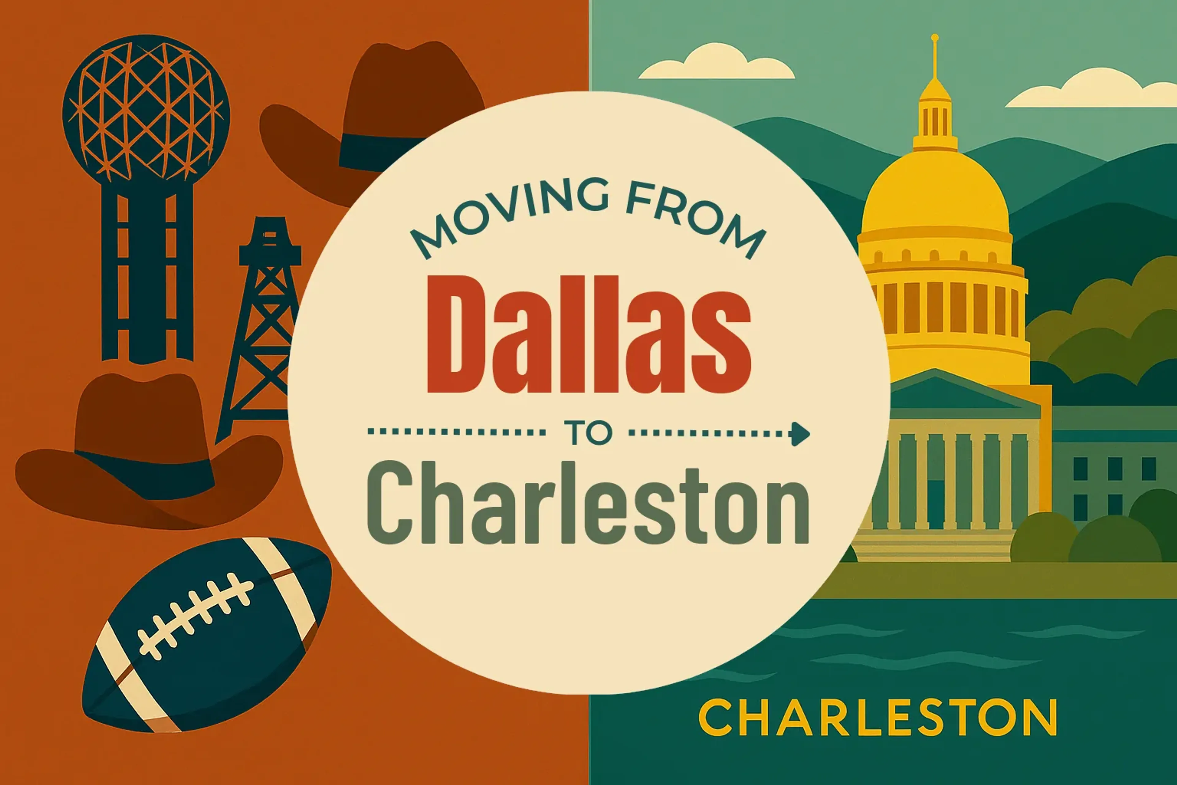 Side-by-side comparison of Dallas to Charleston moving companies