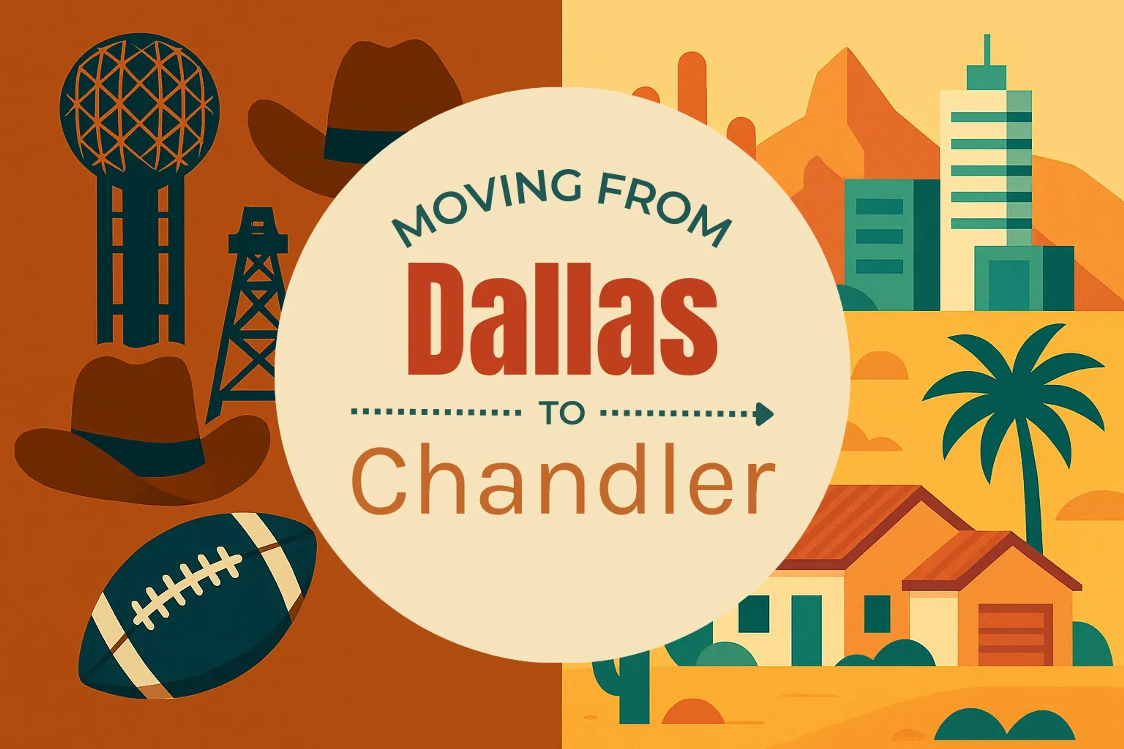 Side-by-side comparison of Dallas to Chandler moving companies