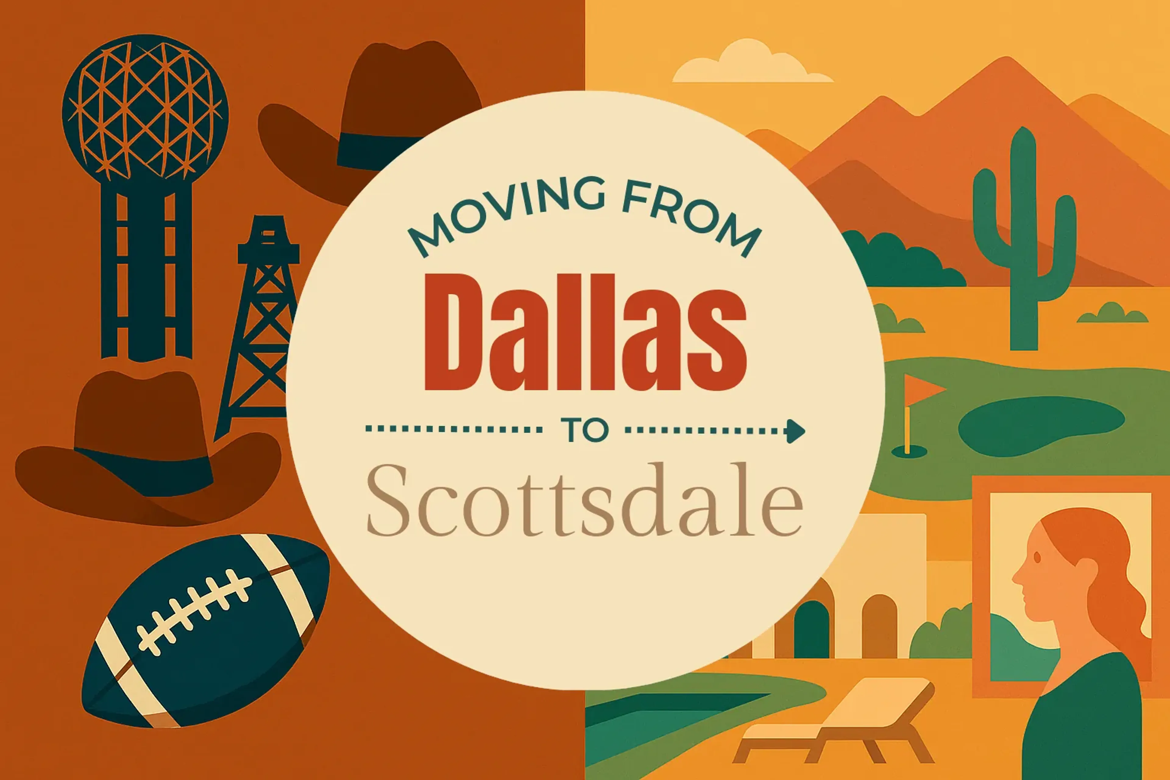 Side-by-side comparison of Dallas to Scottsdale moving companies