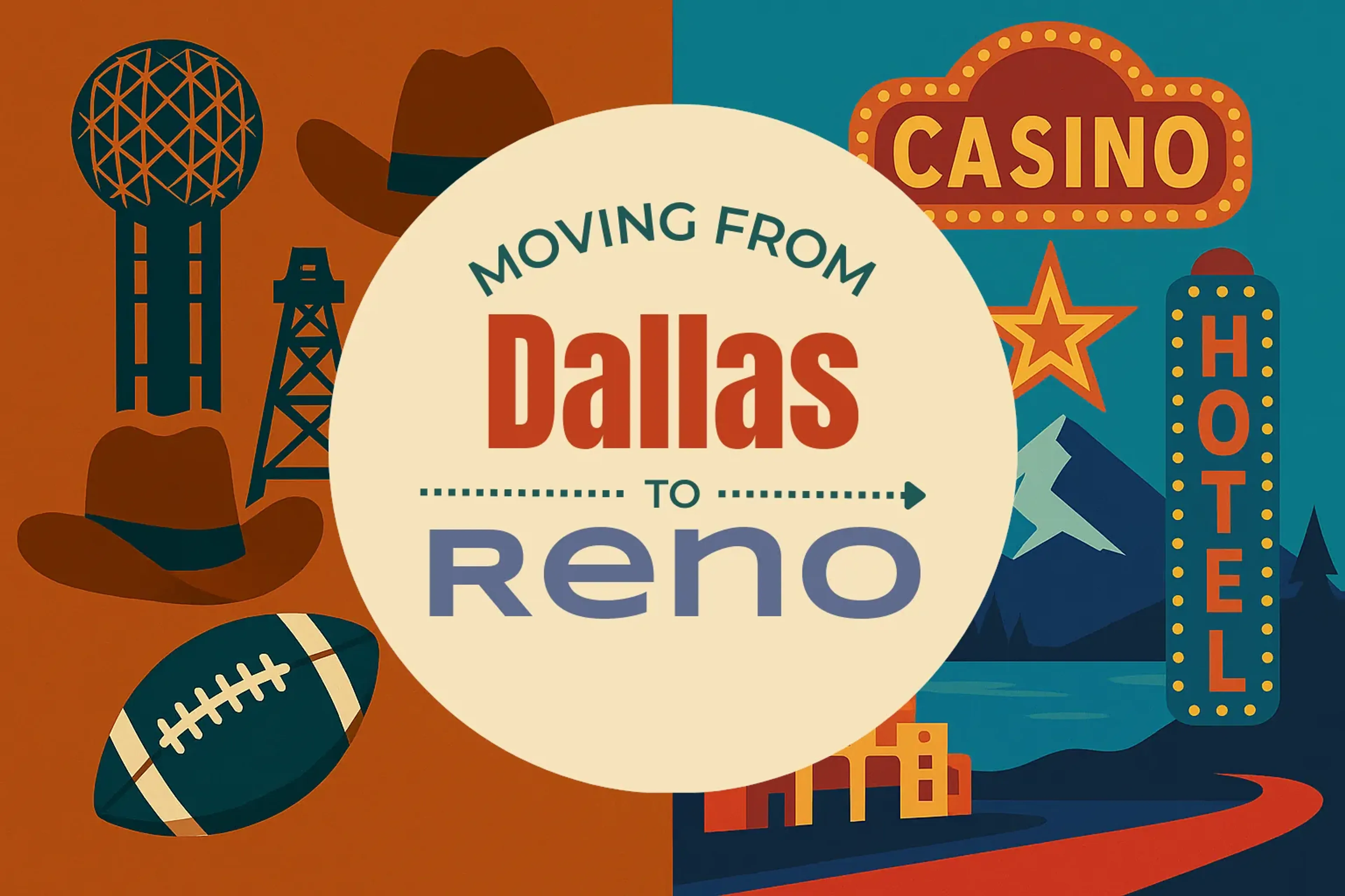 Side-by-side comparison of Dallas to Reno moving companies