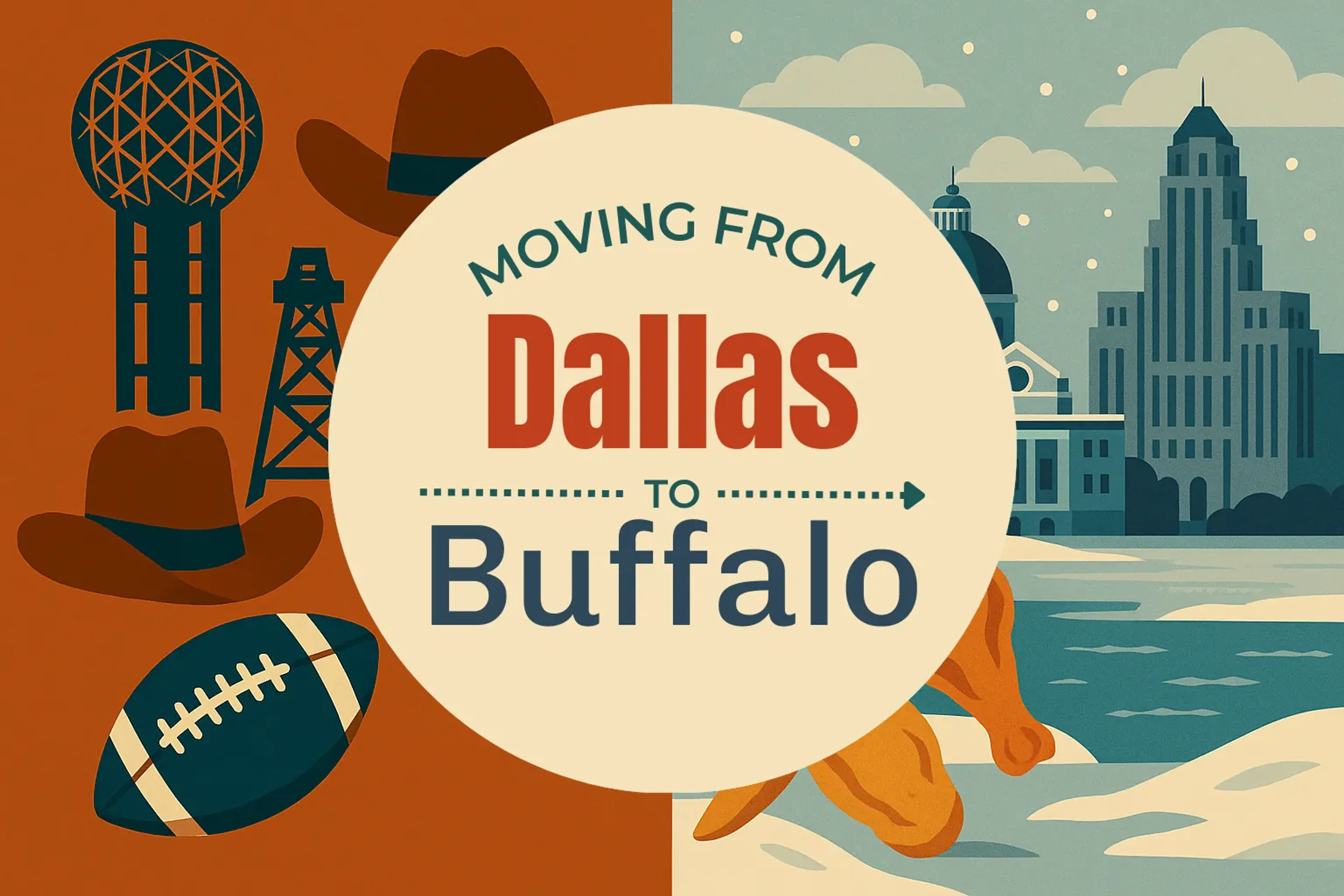 Side-by-side comparison of Dallas to Buffalo moving companies