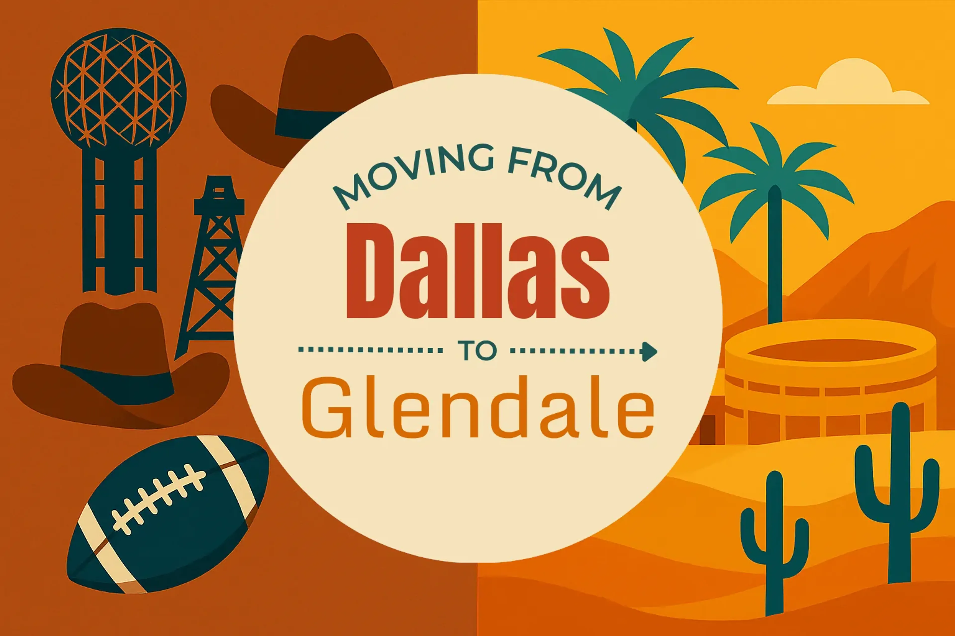 Side-by-side comparison of Dallas to Glendale moving companies
