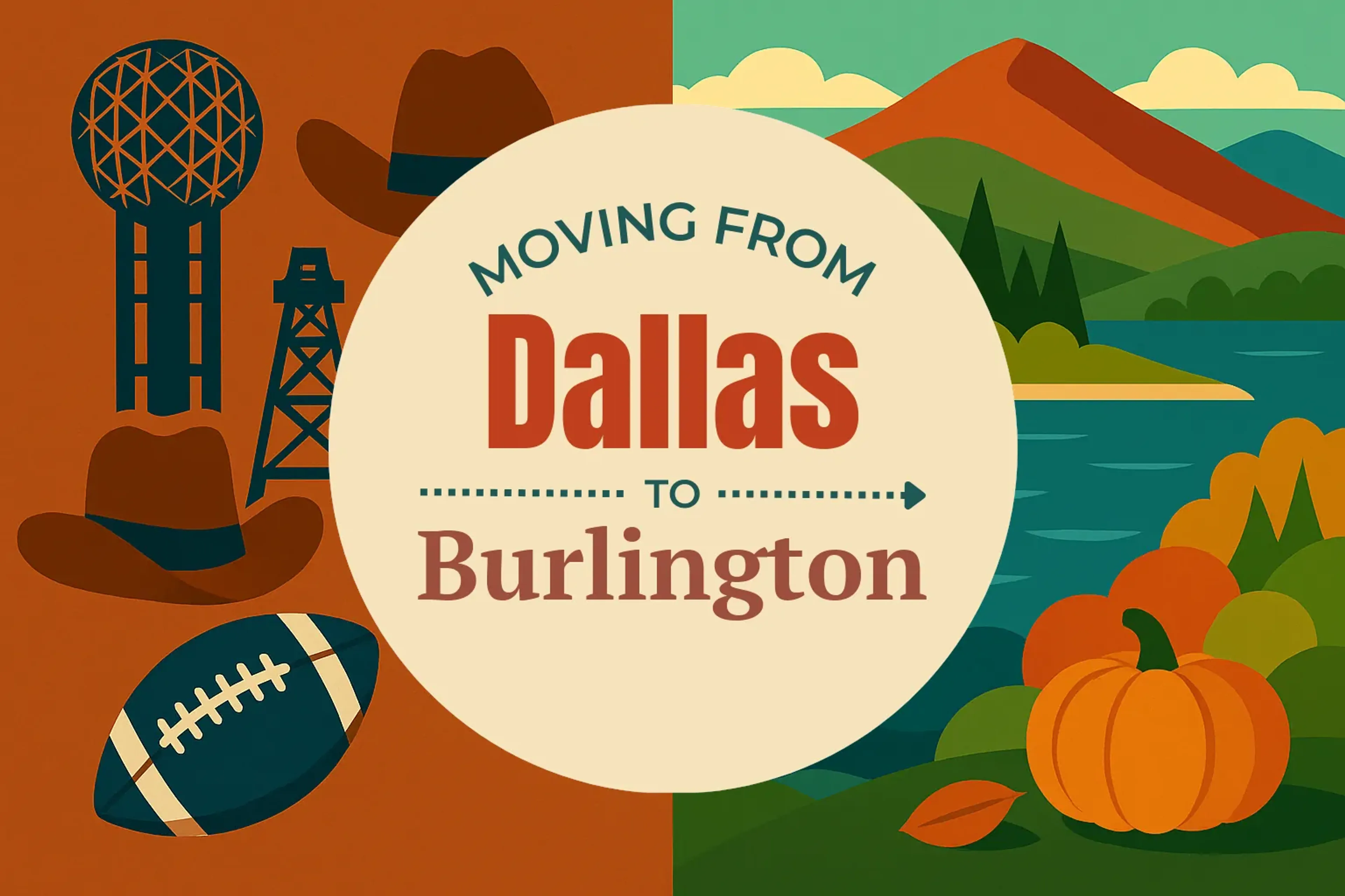 Side-by-side comparison of Dallas to Burlington moving companies