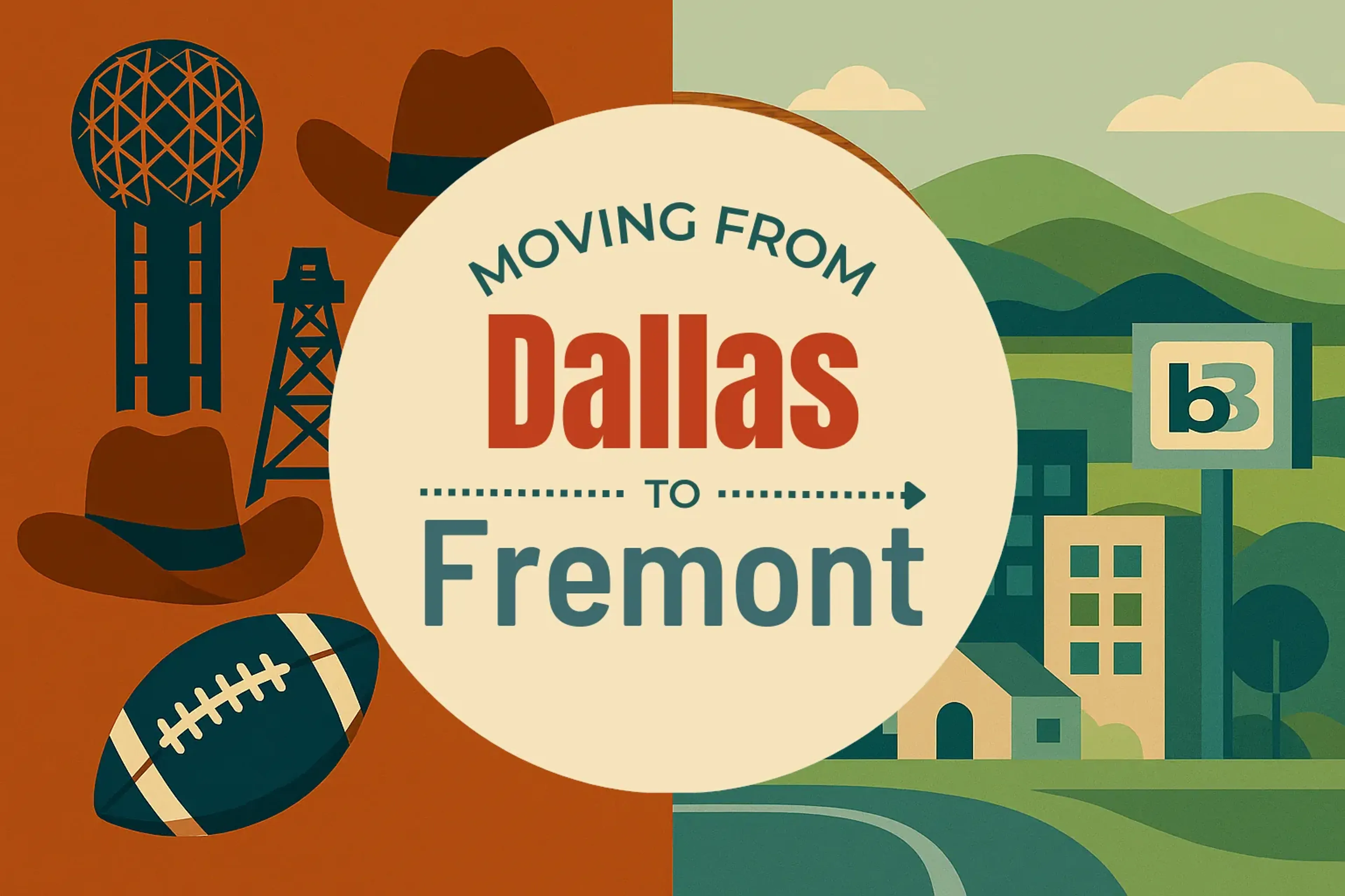 Side-by-side comparison of Dallas to Fremont moving companies