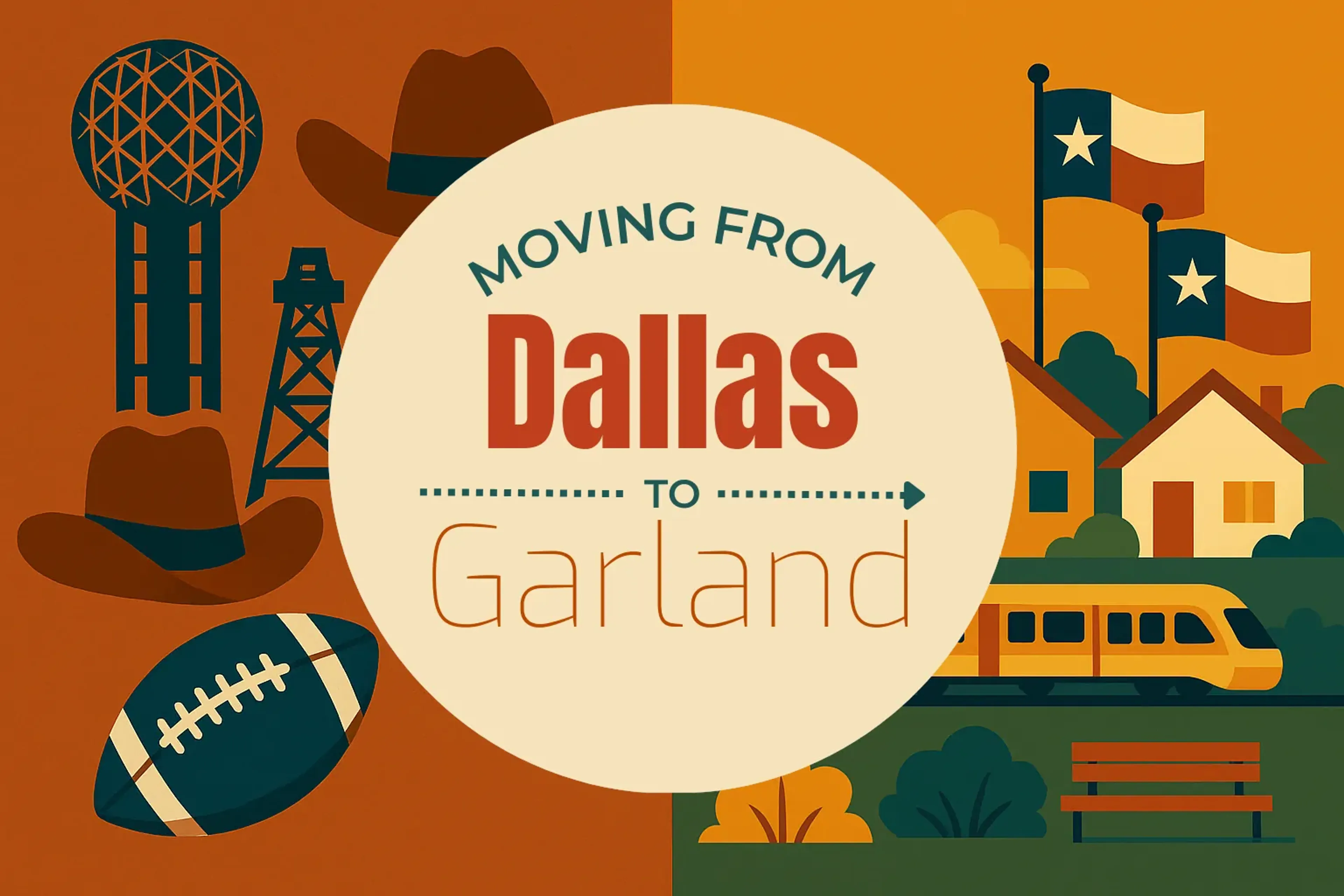 Side-by-side comparison of Dallas to Garland moving companies