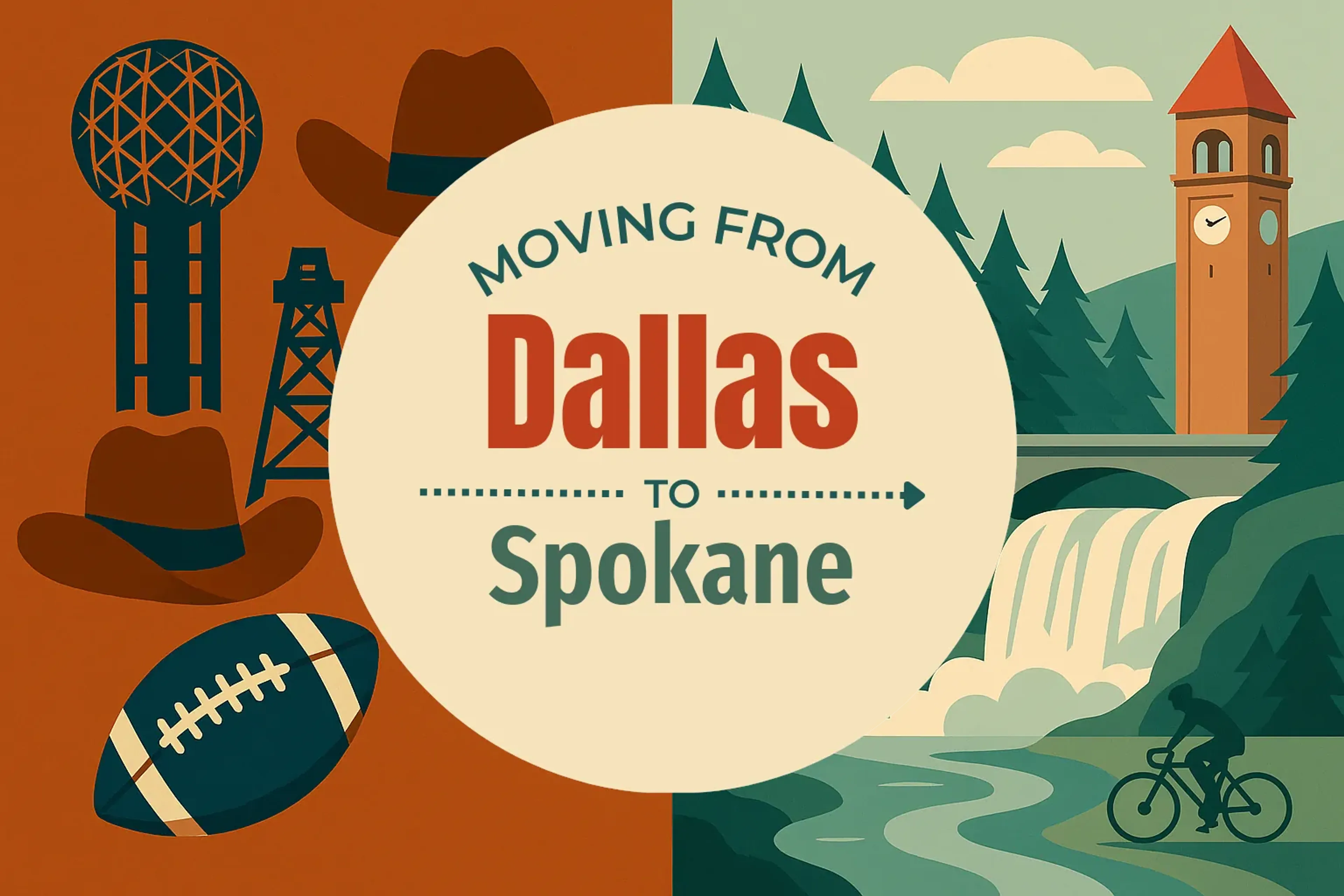 Side-by-side comparison of Dallas to Spokane moving companies