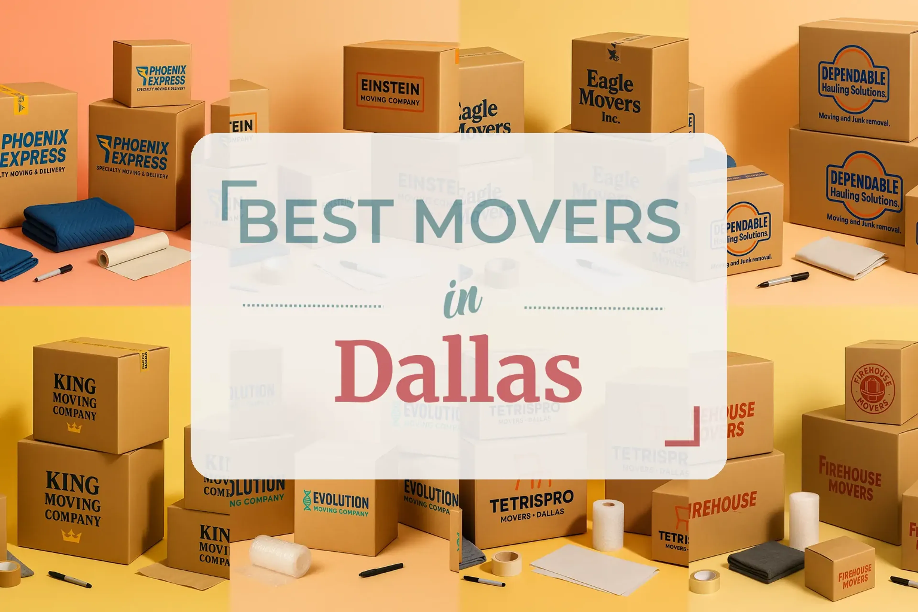 Side-by-side comparison of Dallas moving companies