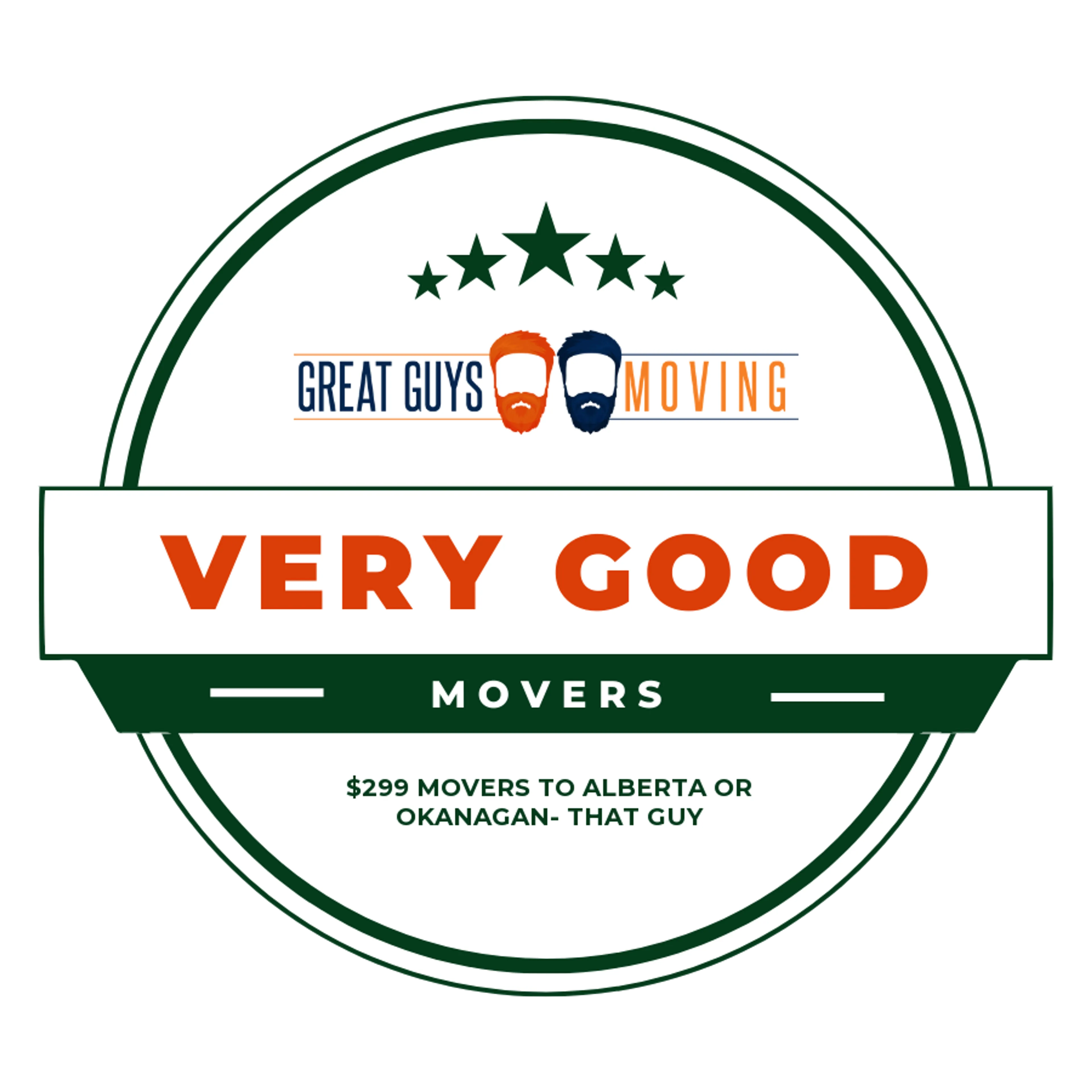 $299 Movers to Alberta or Okanagan- That Guy Vanlines Rating Image 2025 award
